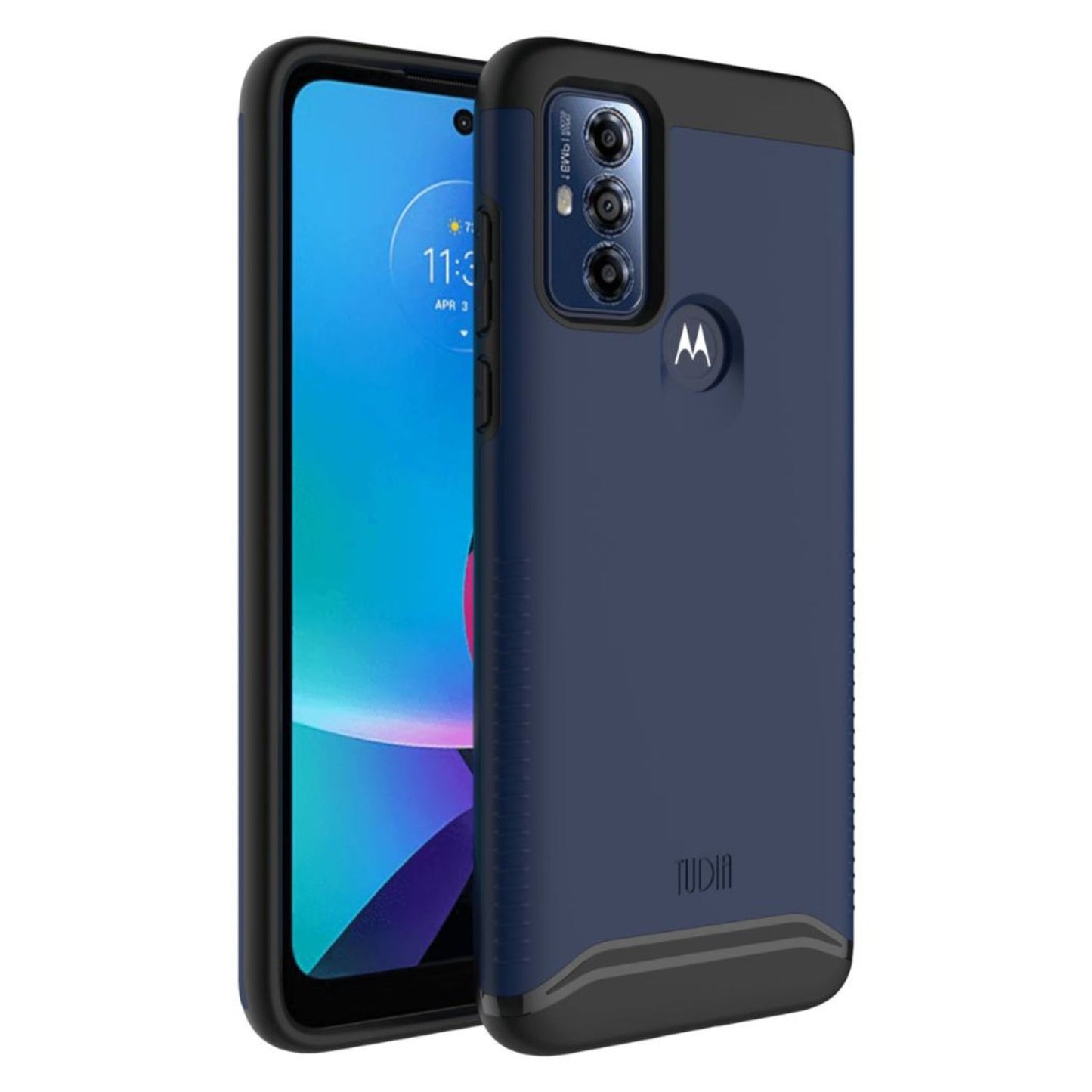 Indigo Blue MERGE DualShield Heavy Duty Case for Motorola Moto G Play 2023 – Rugged Slim Shockproof Protective Cover