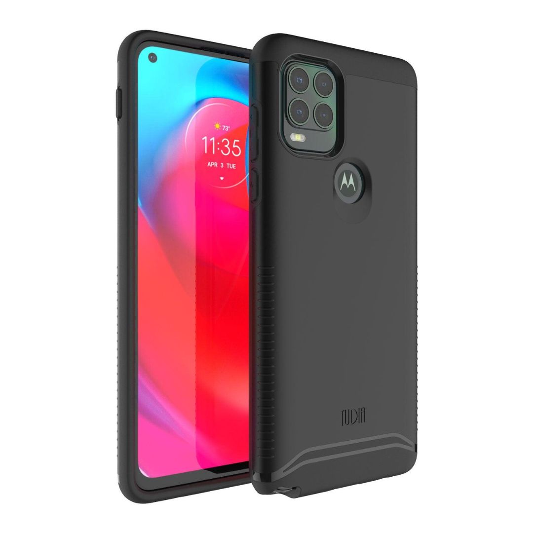 Motorola Moto G Stylus 5G 2021 MERGE heavy duty dual layer protective phone case in jet black