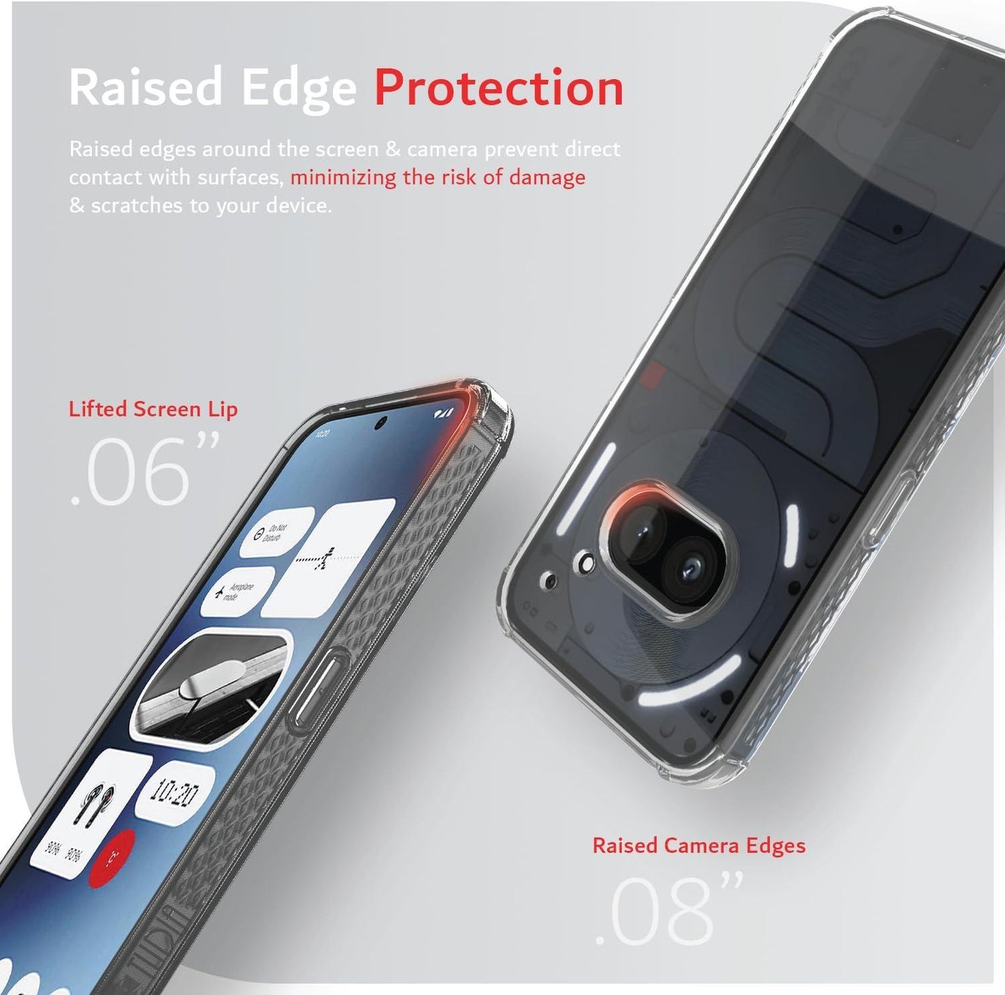 Clear Transparent Case for Nothing Phone 2a (2024) and 2a Plus – Slim Fit TPU with Shock-Absorbing Raised Edges