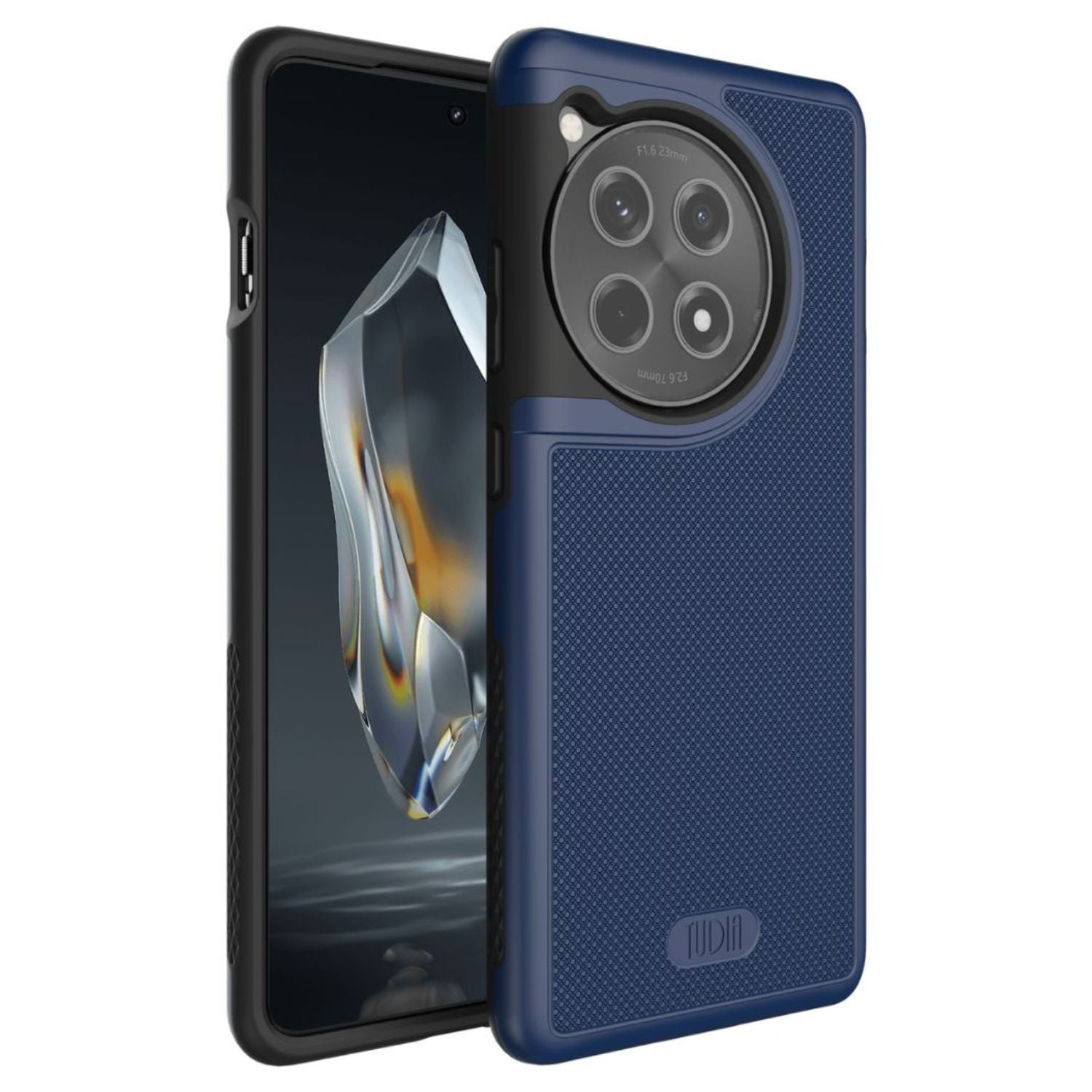 Indigo Blue MergeGrip Heavy Duty Shockproof Dual Layer Case for OnePlus 12R – Slim Tough Protective Cover