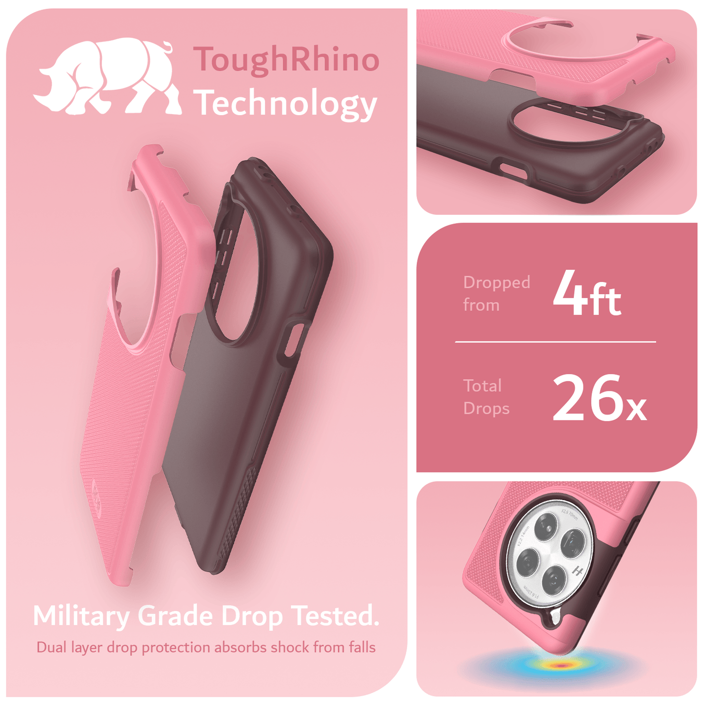 OnePlus 12 MagSafe compatible case MergeGrip with built-in magnet, military-grade drop-tested protective phone cover