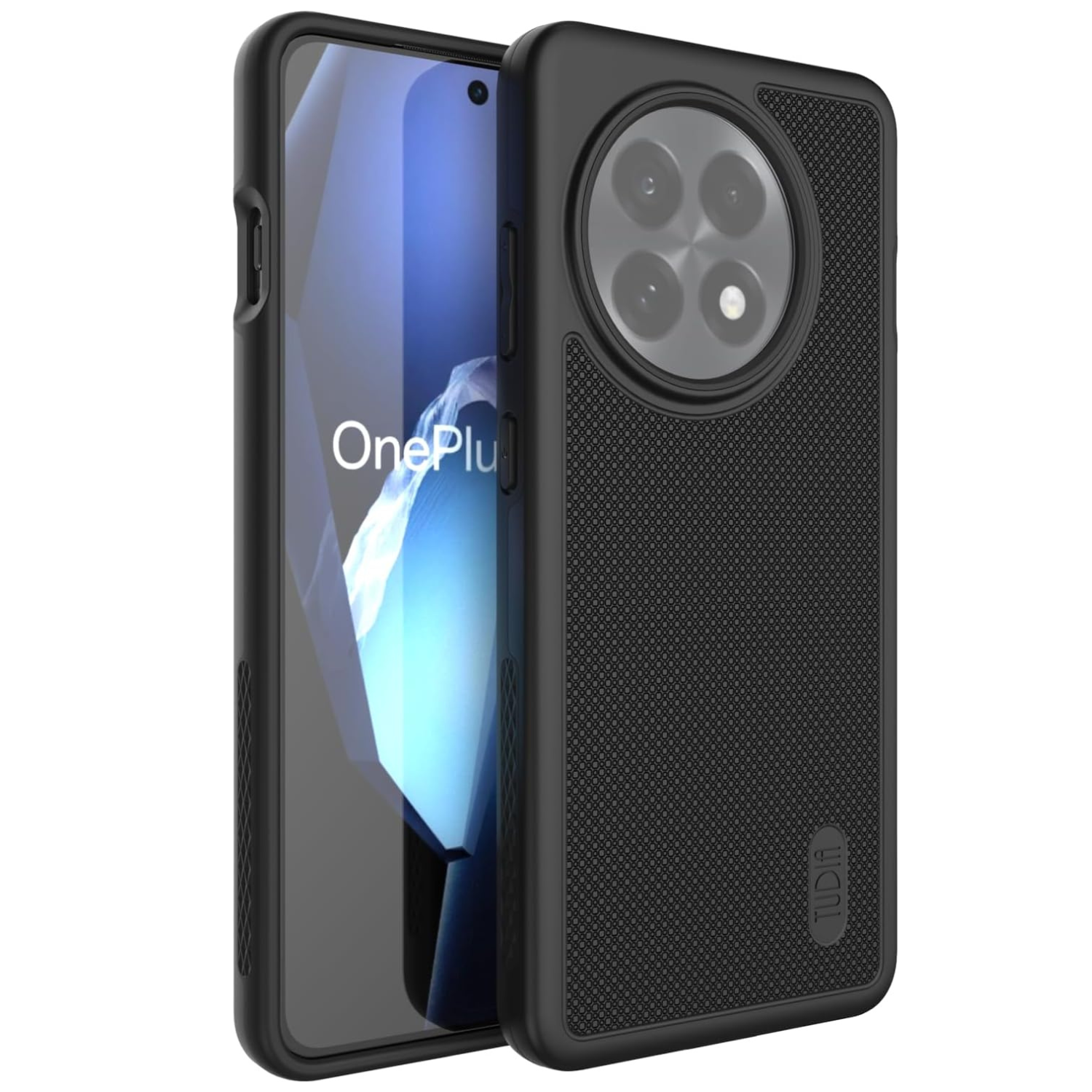 Jet Black MergeGrip Heavy Duty DualShield Case for OnePlus 13R 5G (2025) – Rugged Shockproof Protective Phone Cover