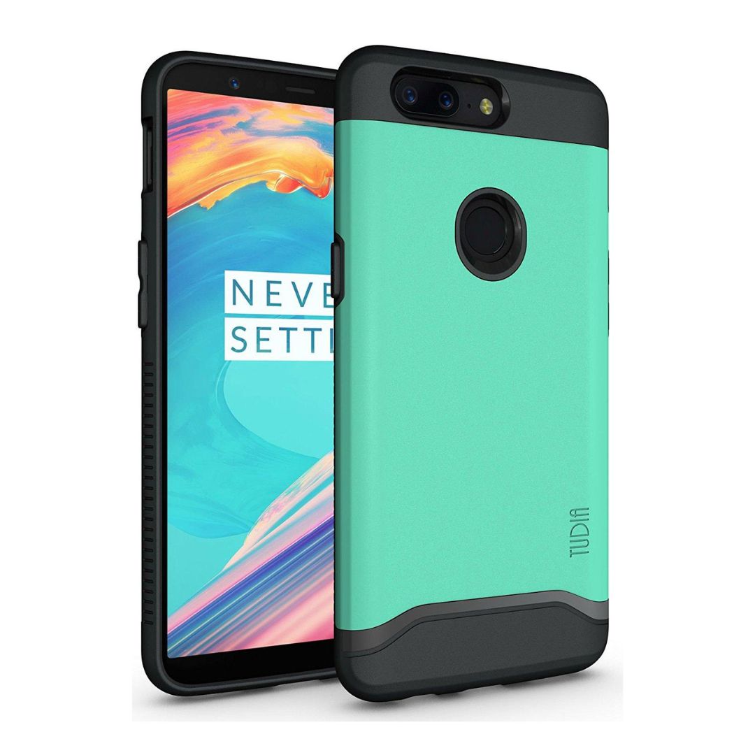 Hunter Green TUDIA MERGE Dual Layer Heavy Duty Case for OnePlus 5T – Shockproof, Rugged Protective Phone Cover