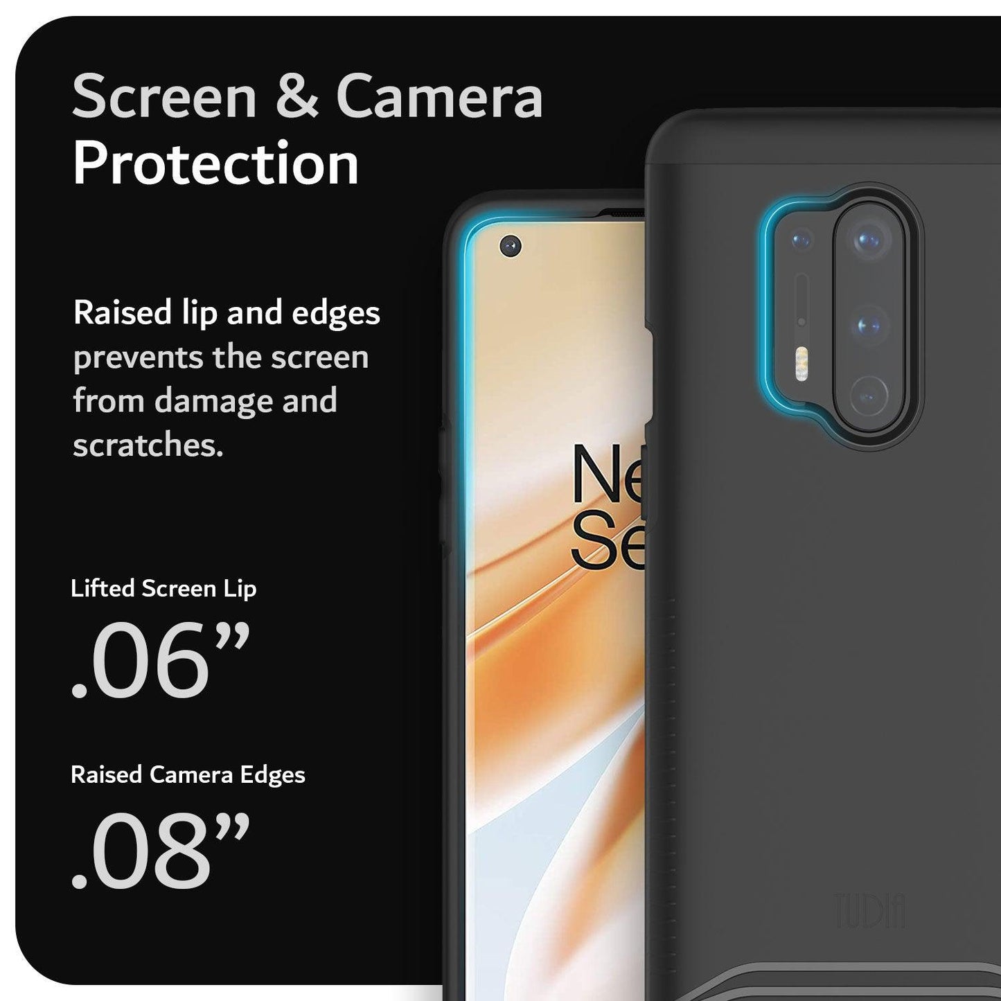 "OnePlus 8 Pro V2 MERGE heavy duty dual layer case with screen and camera protection"