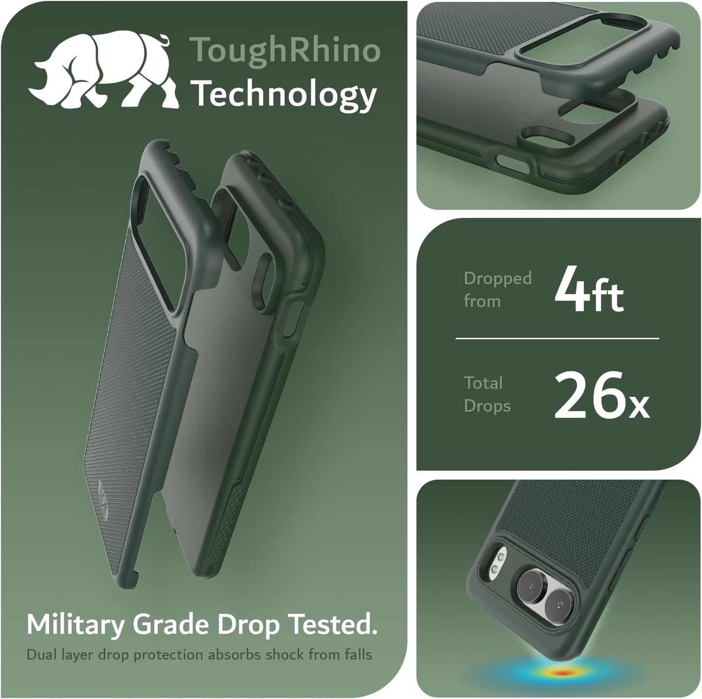 TUDIA MergeGrip Rugged Shockproof Case for OnePlus Nord 4 5G – Heavy Duty DualShield Protection with Grip Texture and Drop-Tested Military Grade Durability