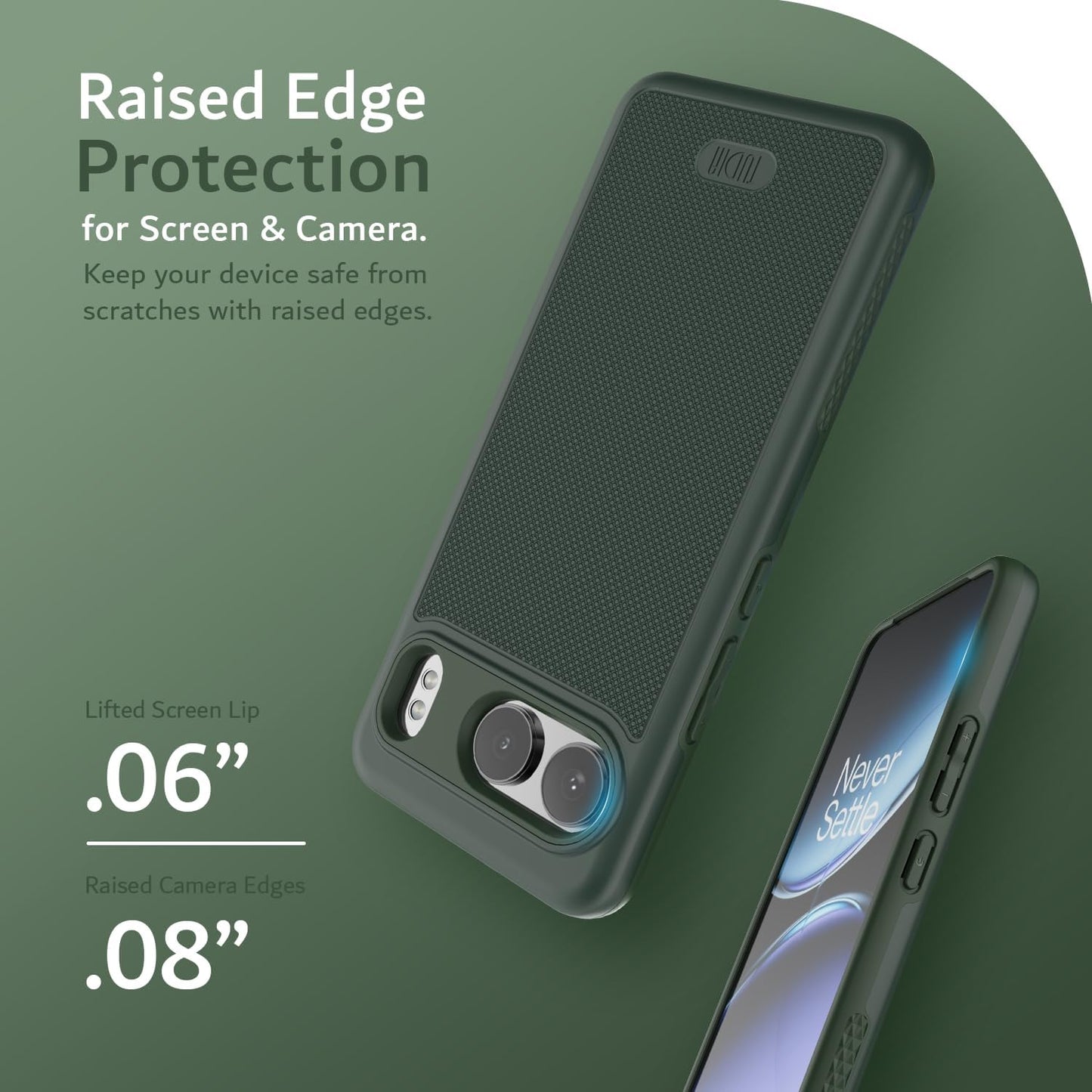 TUDIA MergeGrip Rugged DualShield Case for OnePlus Nord 4 5G – Heavy Duty Shockproof Cover with Raised Edges for Screen and Camera Protection, Matte Finish