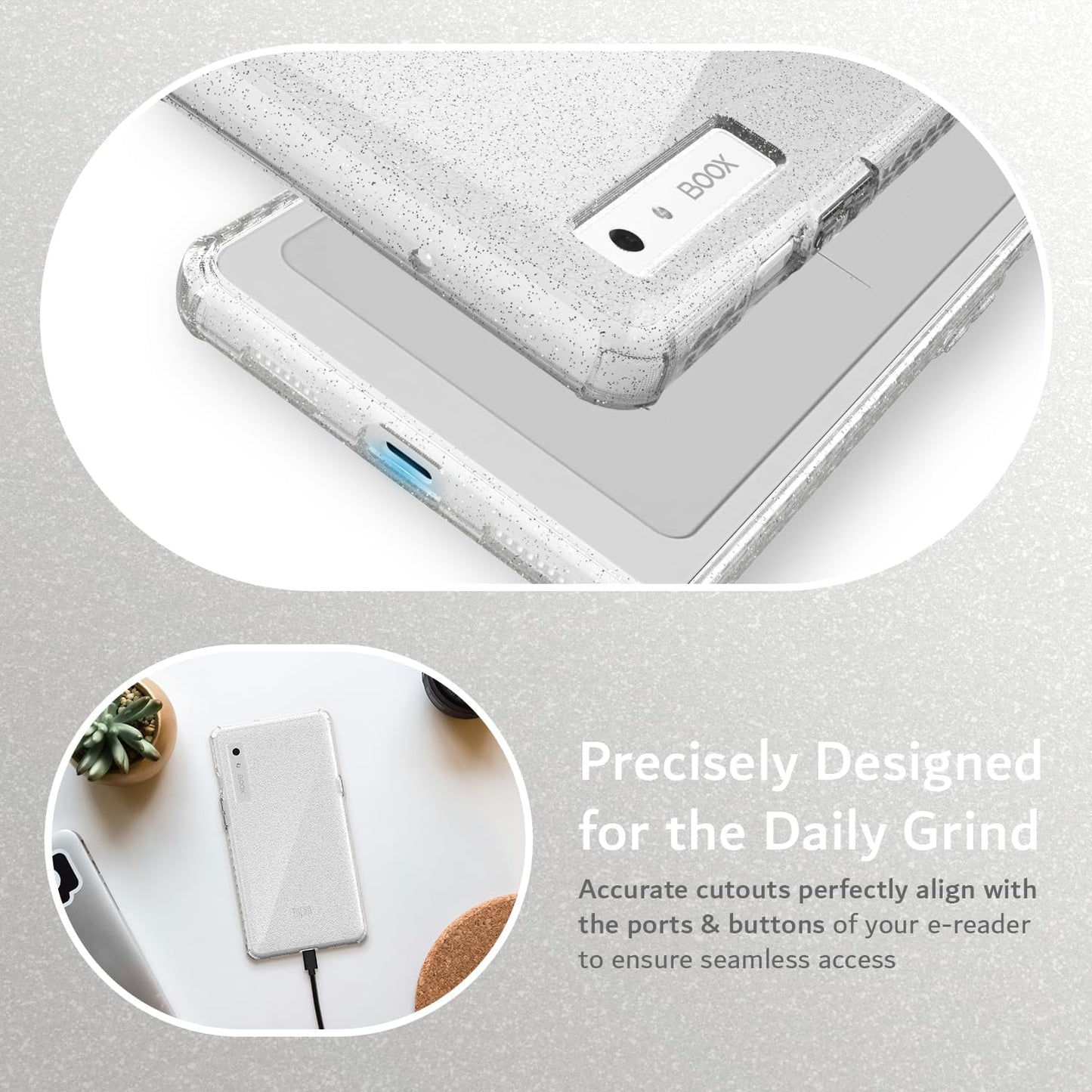 Onyx Boox Palma 2 case in translucent textured leather, lightweight magnetic cover designed for daily use and durable protection