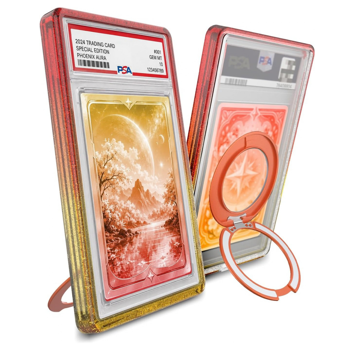 PSA Slab Guard Anti-UV Magnetic Ring Stand Case LUCION Protective Graded Card Display Holder
