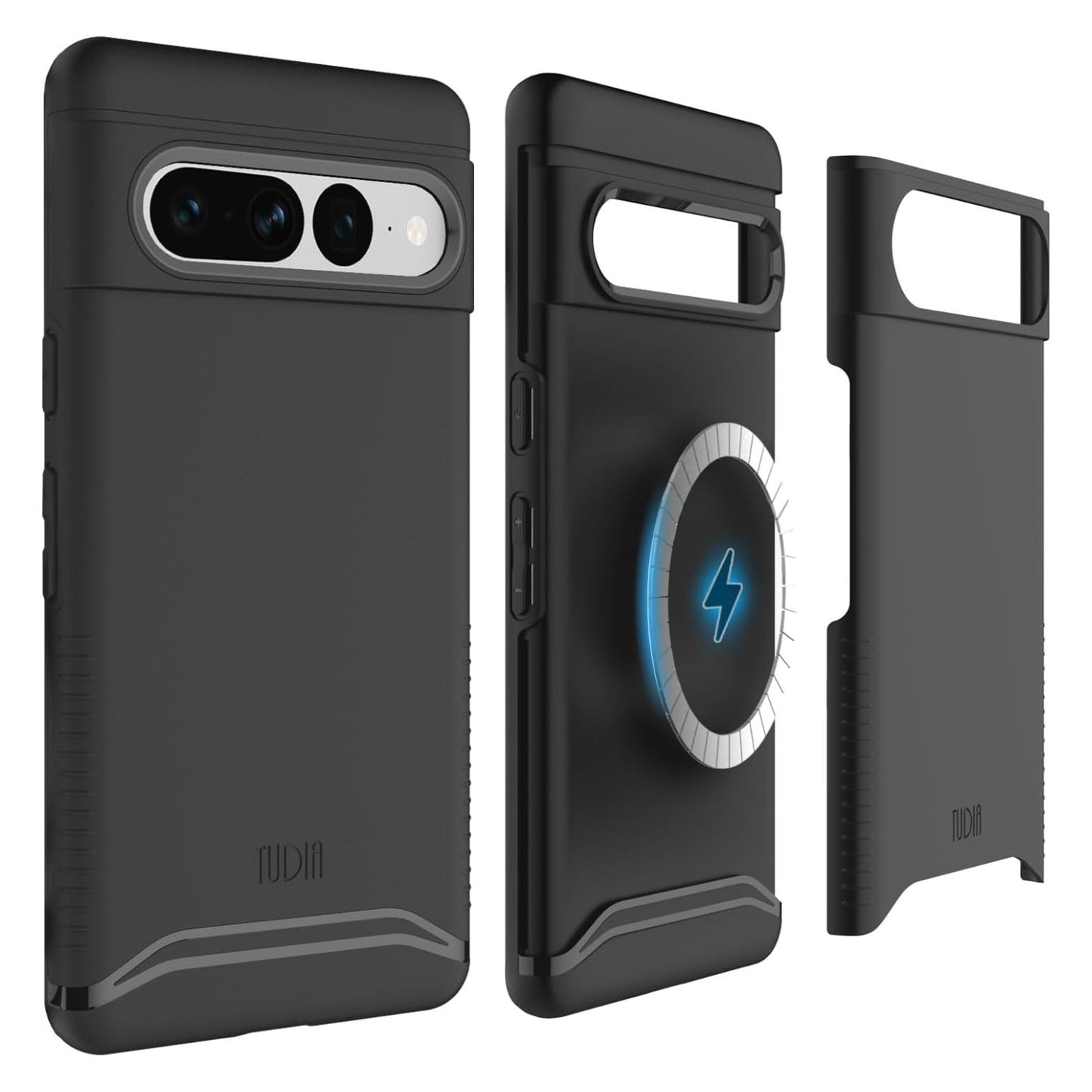 Jet Black Merge Series MagSafe Case for Google Pixel 7 Pro – Dual Layer Shockproof Protective Cover