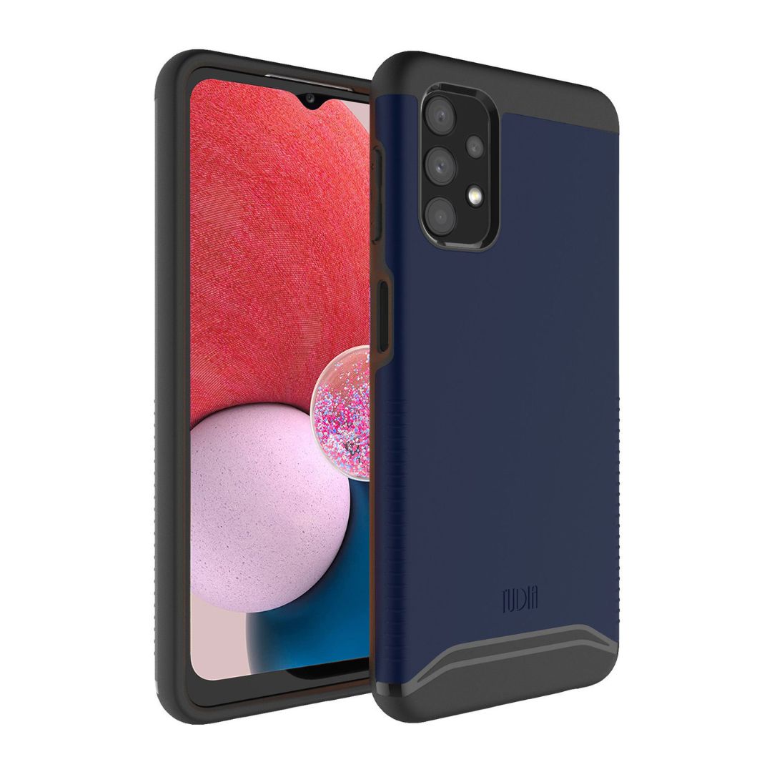 Samsung Galaxy A13 4G case MERGE dual layer heavy duty protective cover in indigo blue
