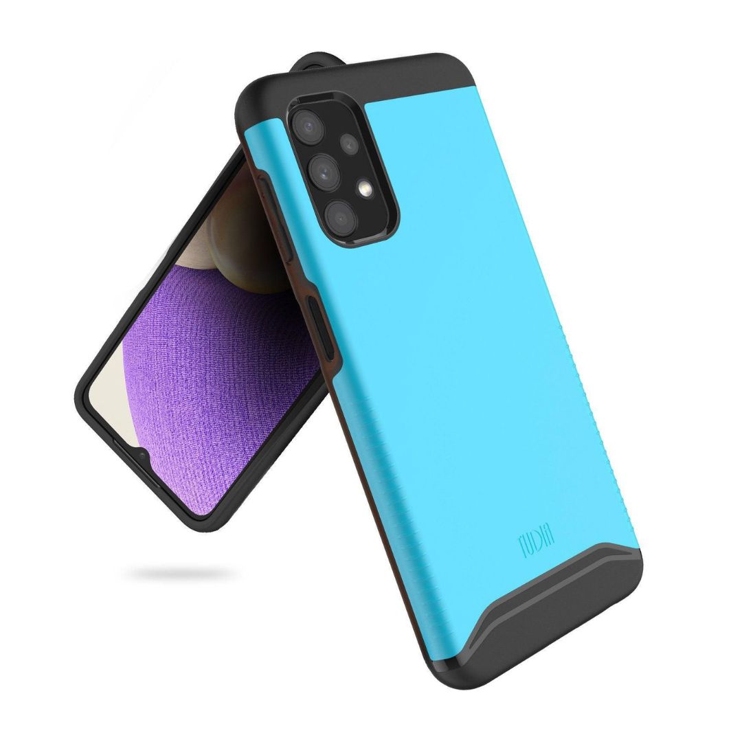 Blue Samsung Galaxy A32 5G heavy duty dual layer protective case MERGE with shockproof armor design