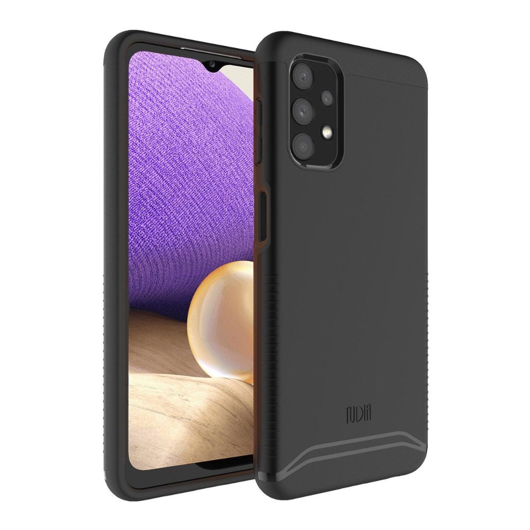 Samsung Galaxy A32 5G case MERGE heavy duty dual layer in jet black - shockproof protective phone cover