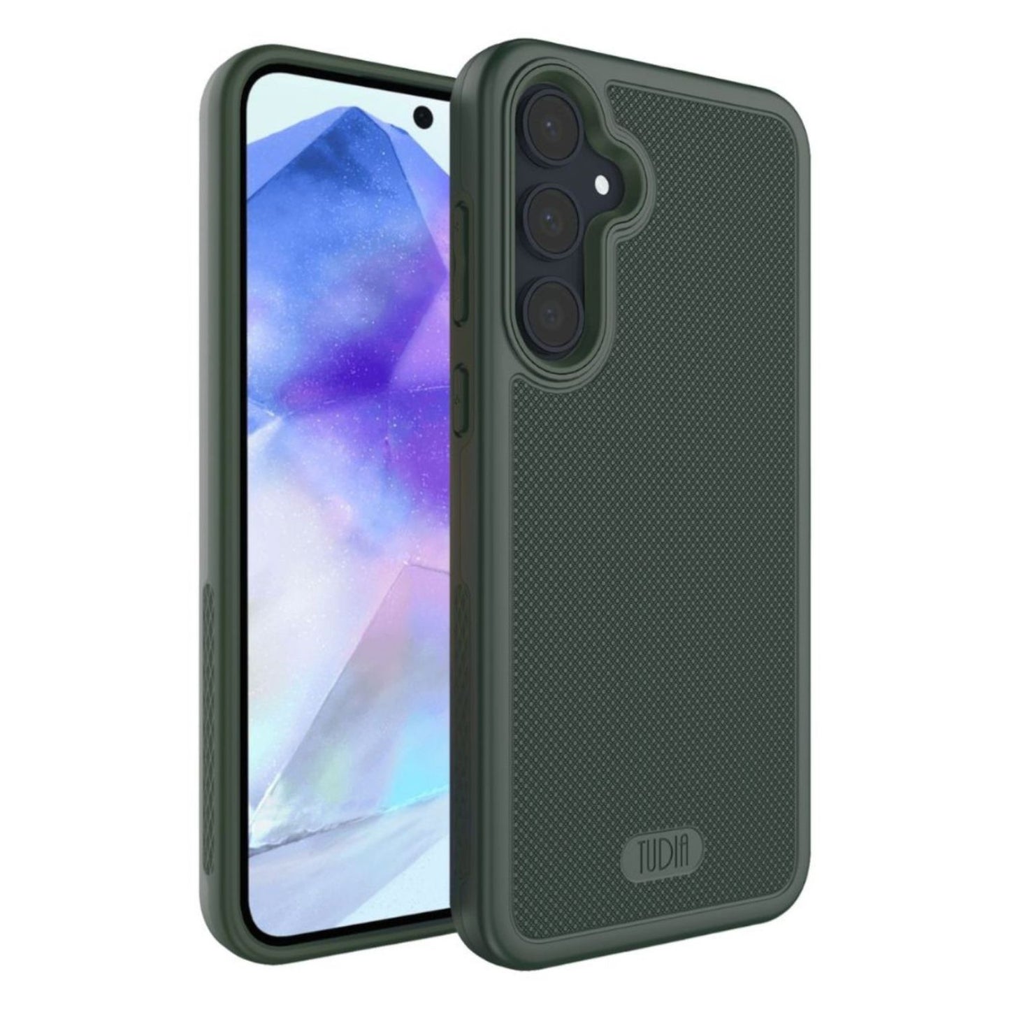 MergeGrip Heavy Duty Pine Green Case for Samsung Galaxy A55 5G – Rugged Slim Protective Phone Cover with Enhanced Grip and Shock Absorption