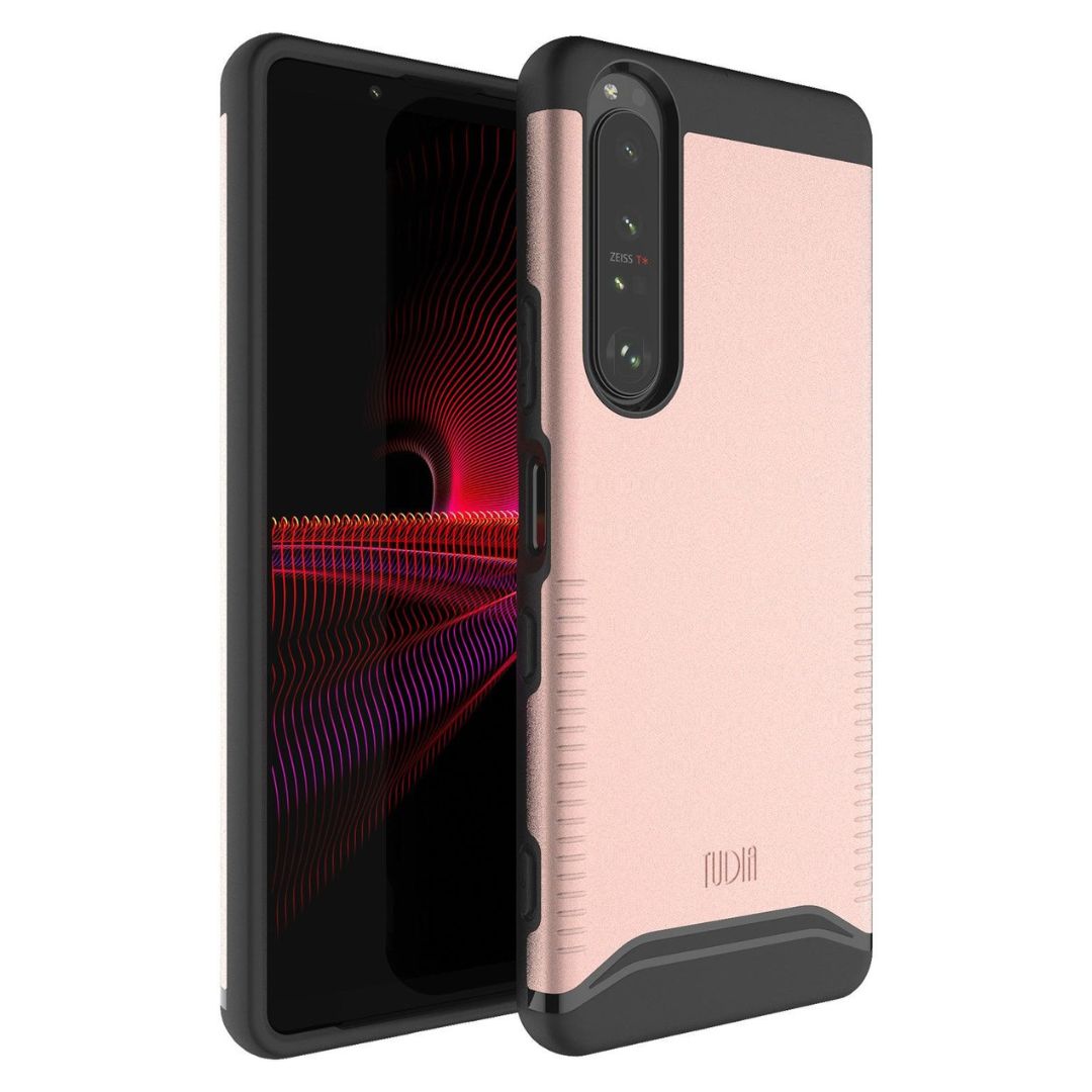 Rose Gold TUDIA MERGE Heavy Duty Dual Layer Case for Sony Xperia 1 III (2021) – Shockproof Rugged Slim Protective Cover