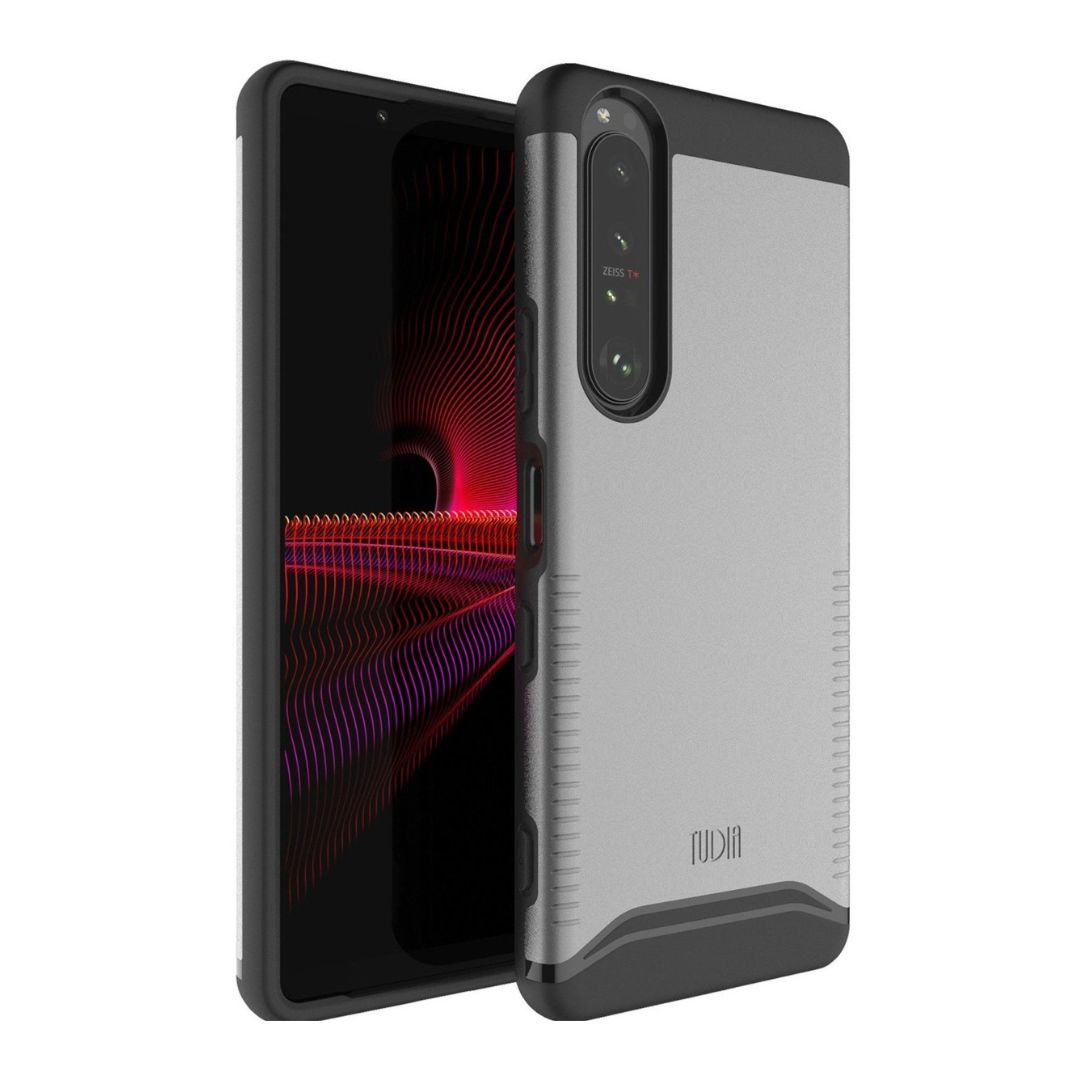 Heavy duty TUDIA Merge case for Sony Xperia 1 III (2021) in Metallic Slate – rugged dual-layer shockproof phone cover