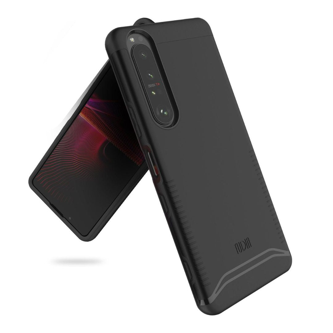 Jet Black TUDIA Merge Case for Sony Xperia 1 III (2021) – Heavy Duty Dual-Layer Shockproof Phone Cover