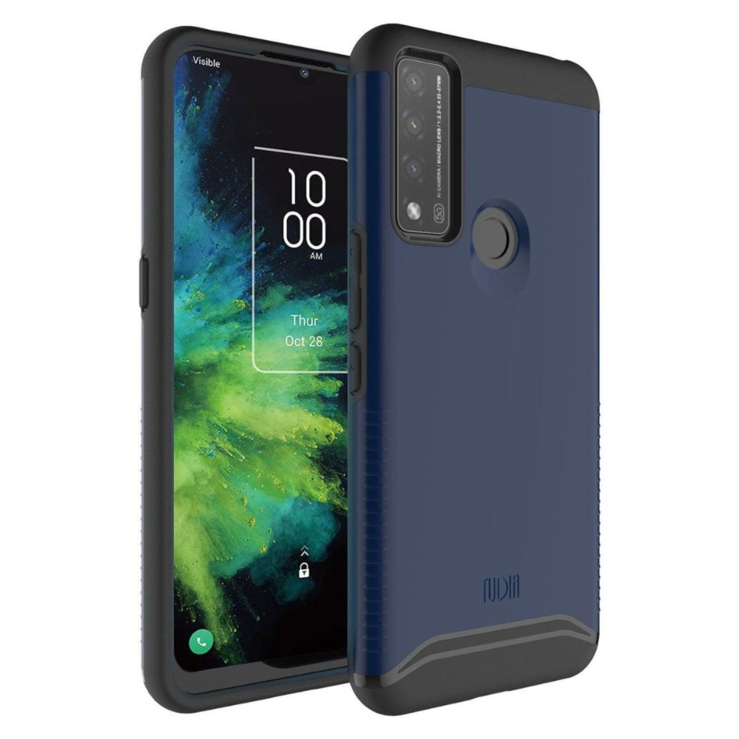 TCL 20 A 5G TCL 4X 5G T601DL phone case in indigo blue with heavy duty dual layer shockproof protection
