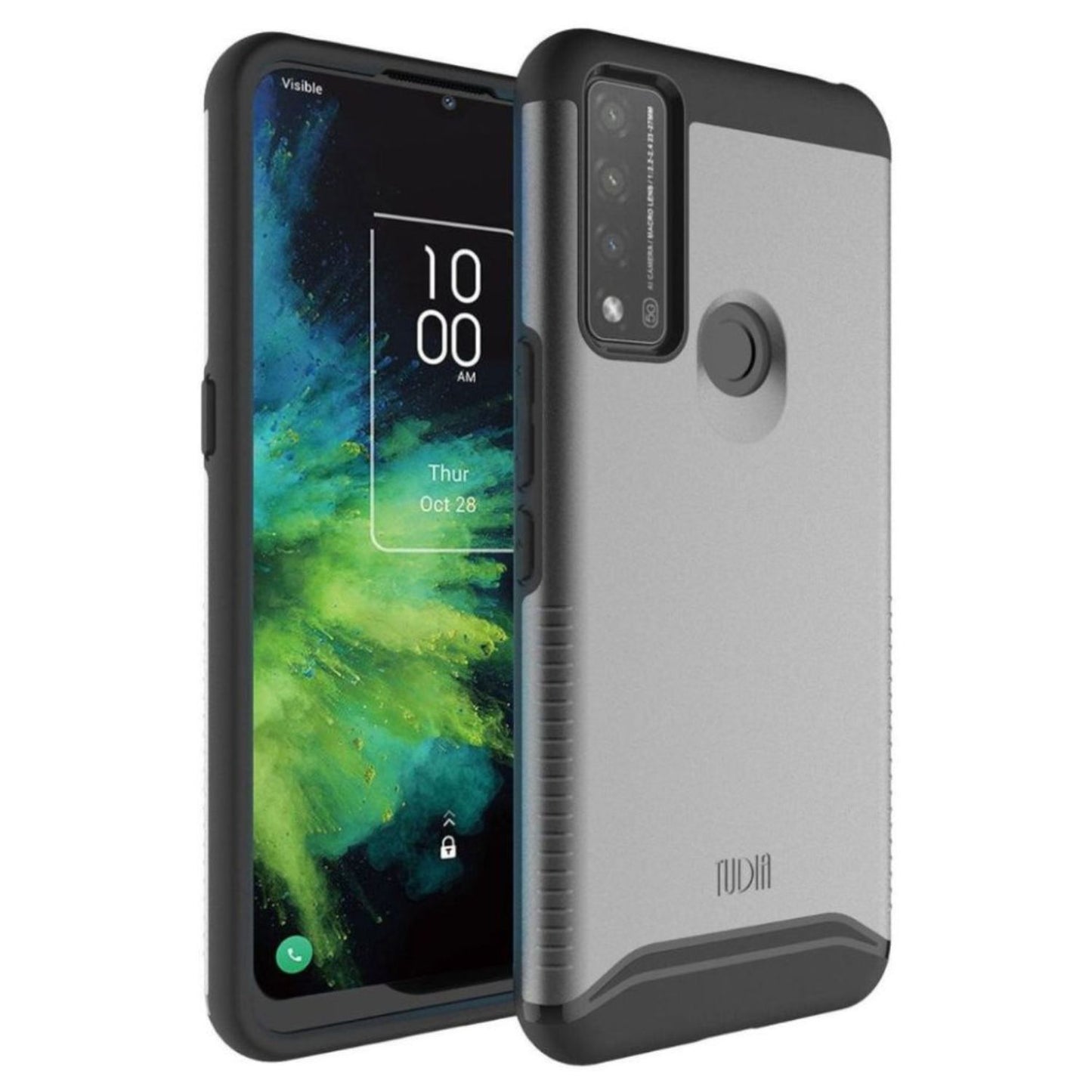 TCL 20 A 5G TCL 4X 5G T601DL phone case MERGE heavy duty dual layer protective case in metallic slate color