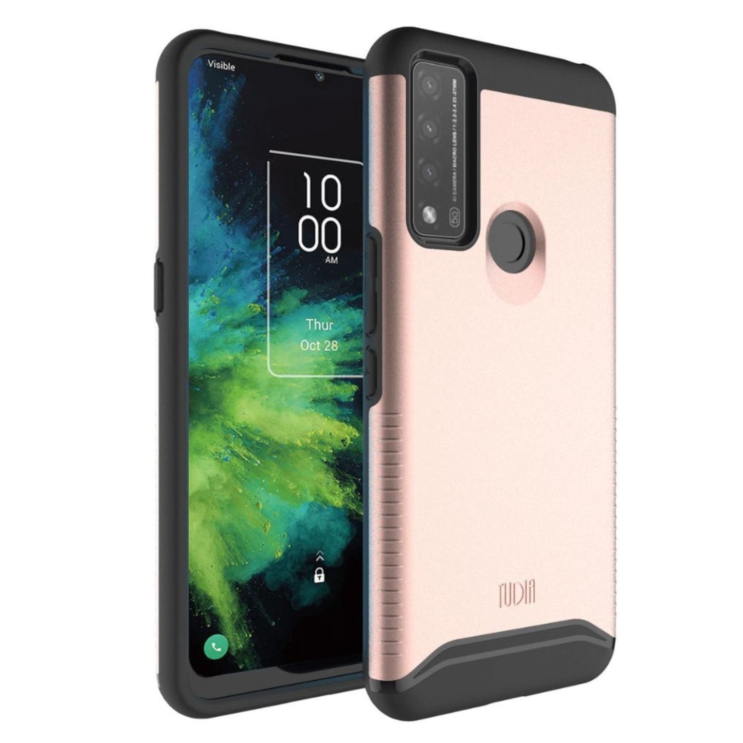 Rose Gold MERGE Heavy Duty Dual Layer Protective Case for TCL 20 A 5G and TCL 4X 5G (Model T601DL) – Shockproof Slim Cover