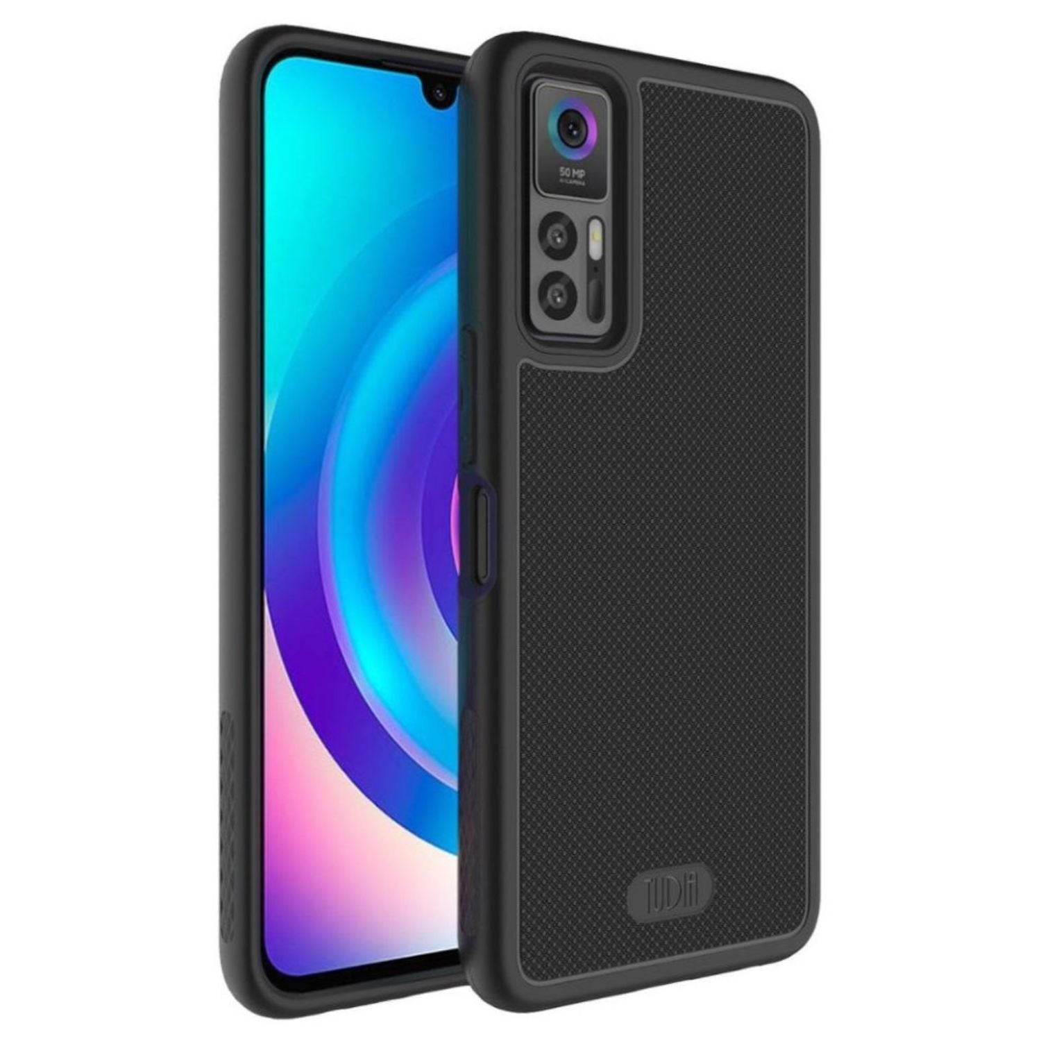 TCL 30 5G TCL 30 TCL 30 Plus 2022 model black heavy duty MergeGrip DualShield protective phone case