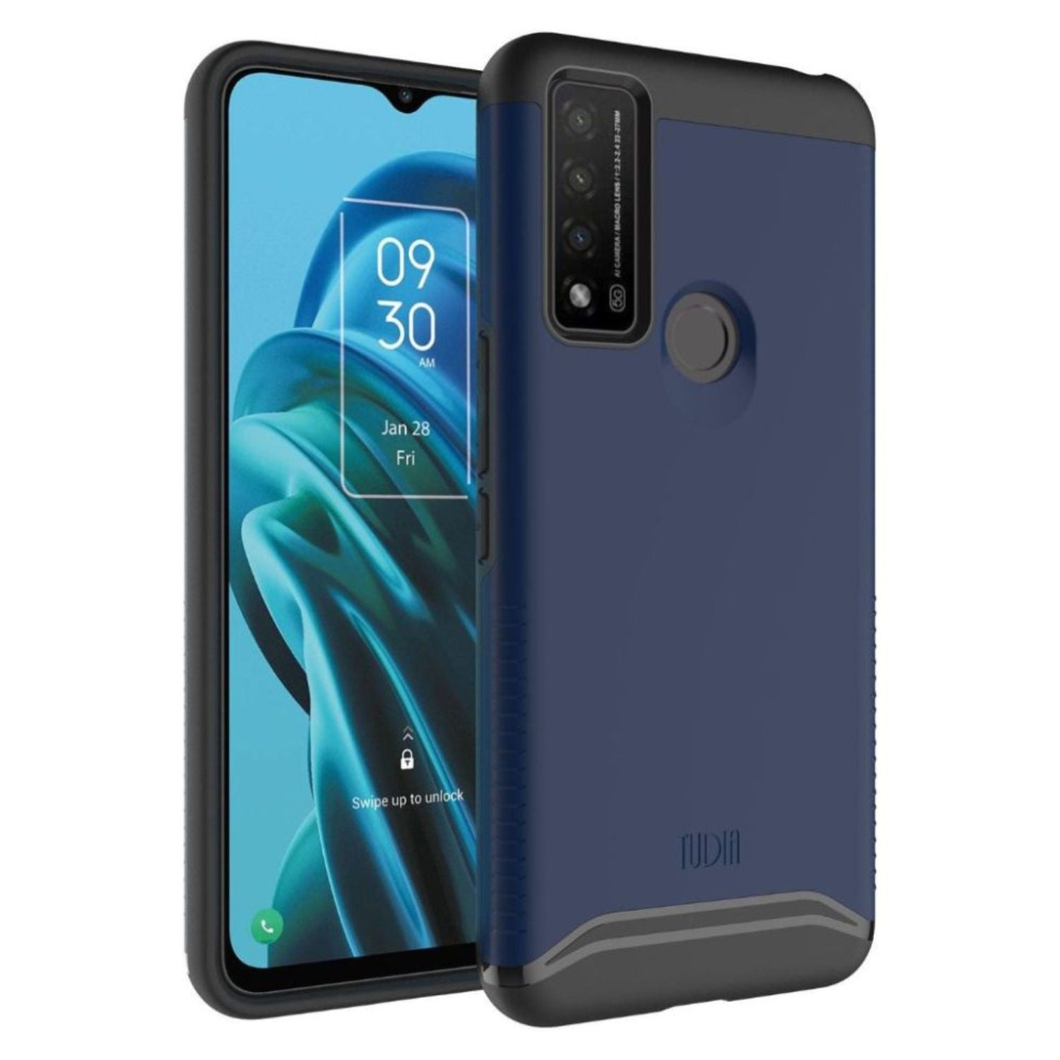 TCL 30 XE 5G phone case MERGE heavy duty dual layer indigo blue rugged protective cover