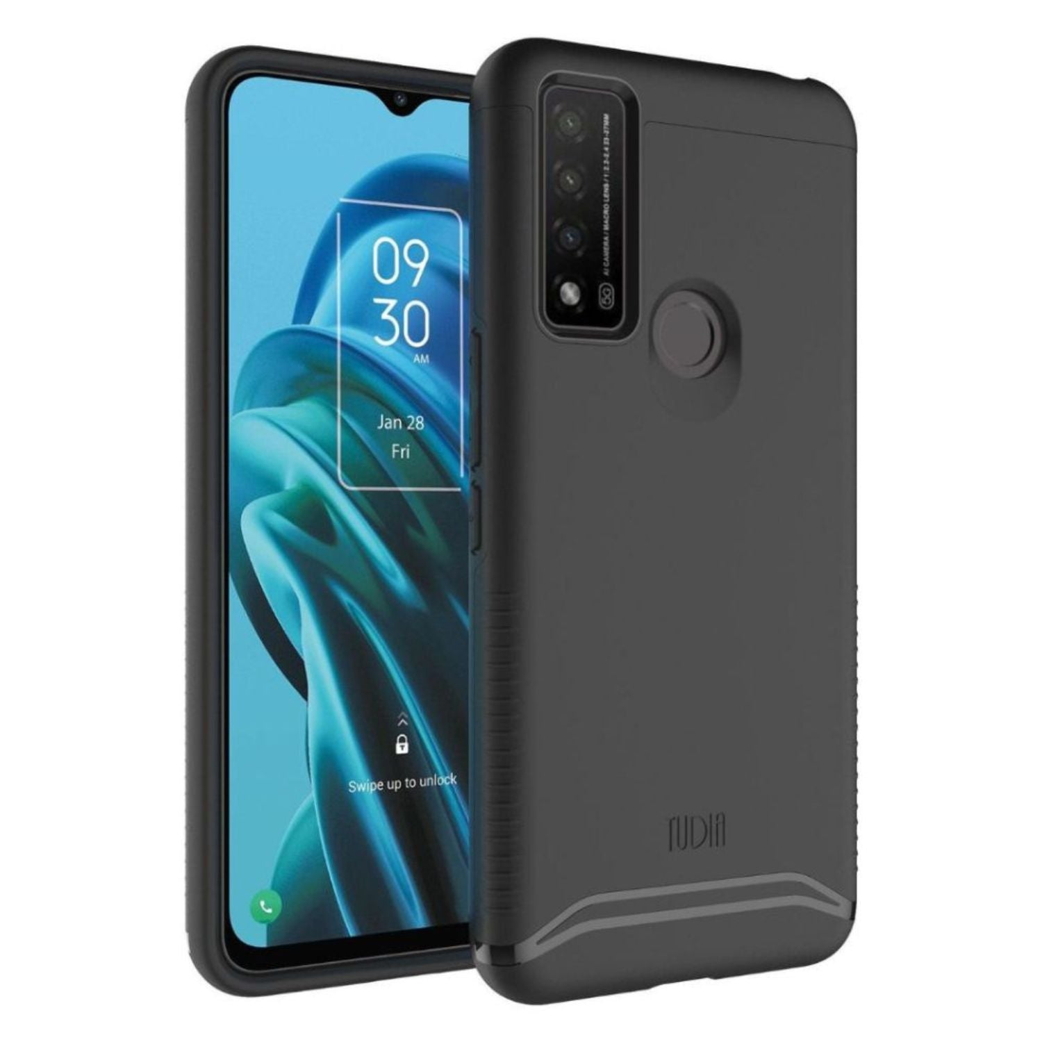 TCL 30 XE 5G phone case MERGE heavy duty dual layer shockproof protective cover in jet