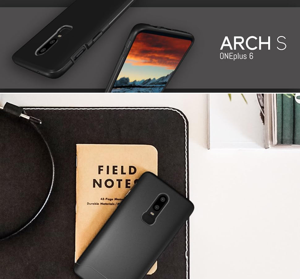 TUDIA ARCH S TPU Case for OnePlus 6 – Slim, Lightweight, Shockproof Protection