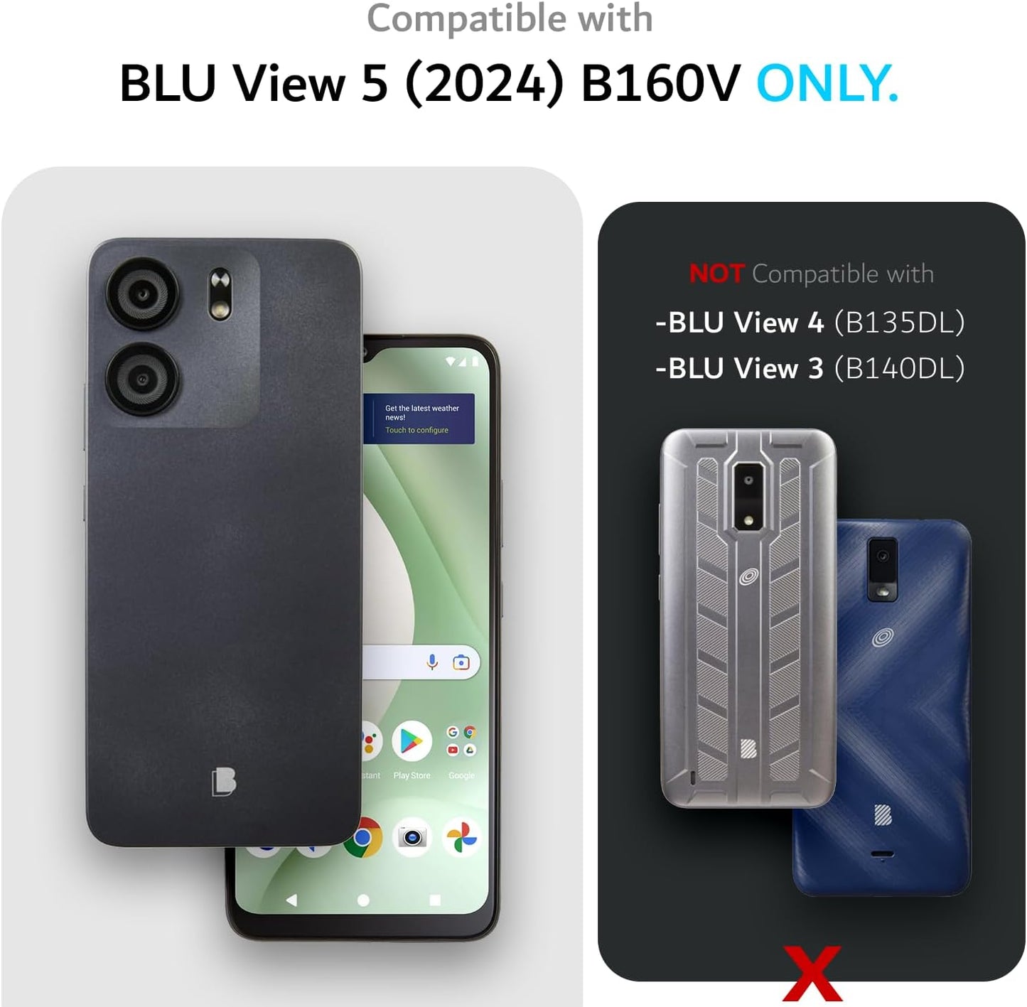BLU View 5 Case MergeGrip Heavy Duty DualShield - TUDIA Products