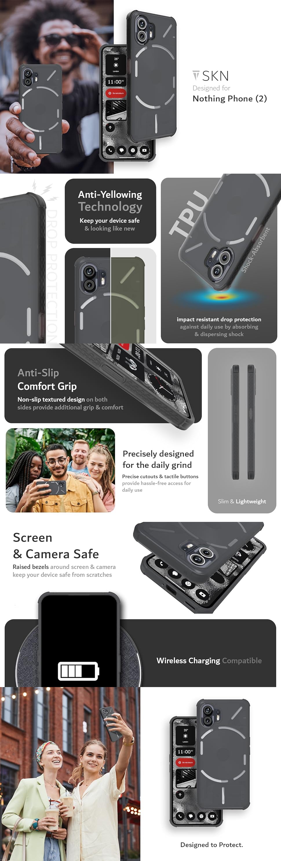 SKN Slim and Shockproof Case for Nothing Phone 2 – Durable Protection with a Modern Design - TUDIA Products