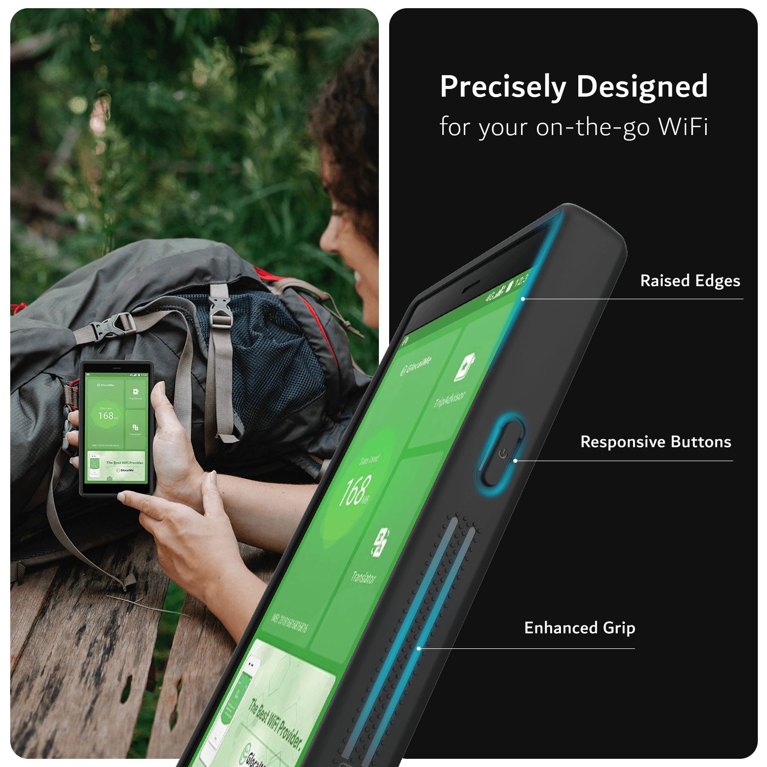 TUDIA GlocalMe G4 Pro Arch S Series Case – Ultra Slim Matte TPU Protective Cover for Mobile WiFi Hotspot