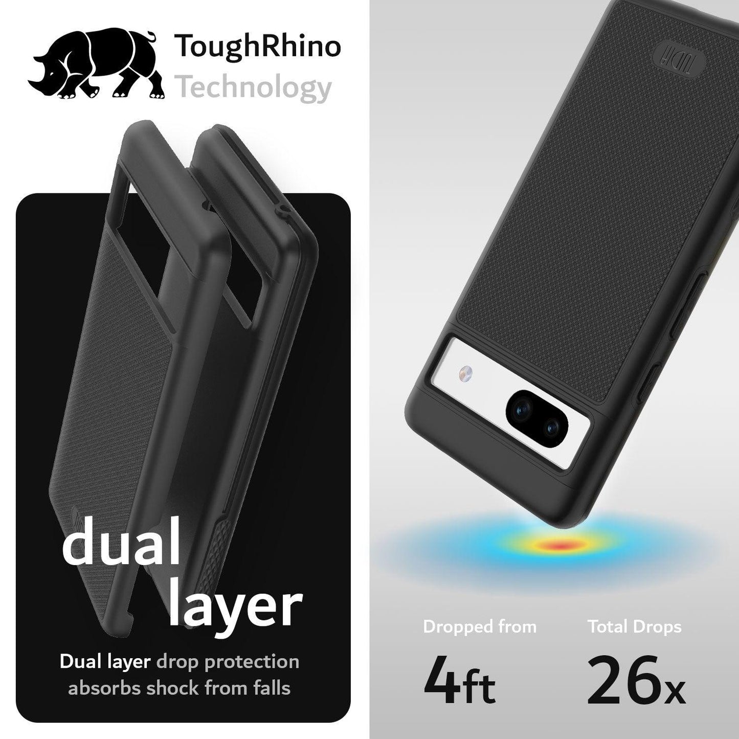 TUDIA MergeGrip Case for Google Pixel 7a – MagSafe Compatible Dual Layer Protective Phone Cover with Built-in Magnet