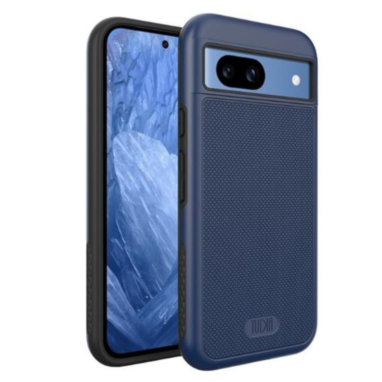 Google Pixel 8a MergeGrip Military Grade Dual Layer Protection MagSafe compatible with built-in magnet, slim and shockproof design - Heavy Duty Case - TUDIA Products - Indigo Blue