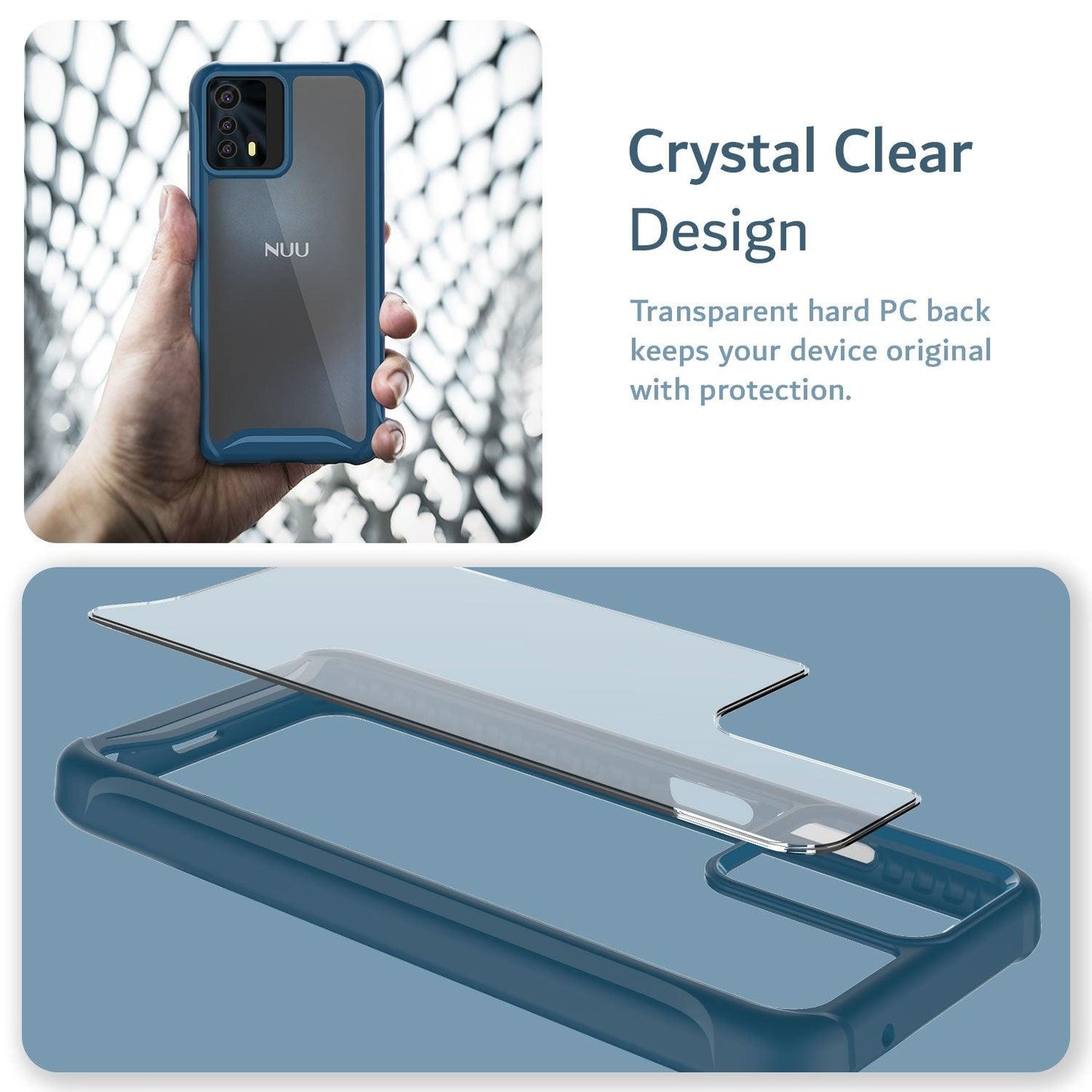 NUU Mobile B20 LUCION Protective Transparent Case - TUDIA Products