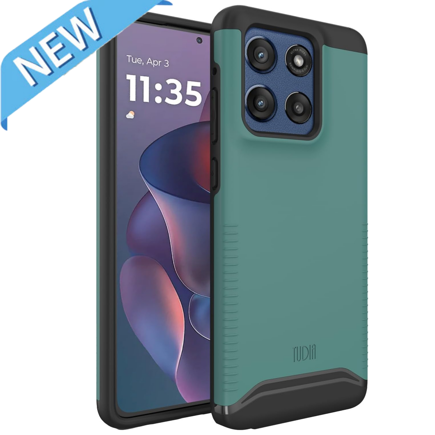 Hunter Green TUDIA MergeGrip Case for Motorola Moto G Stylus 5G (2025) – Military Grade Protection, Raised Edges, Enhanced Grip