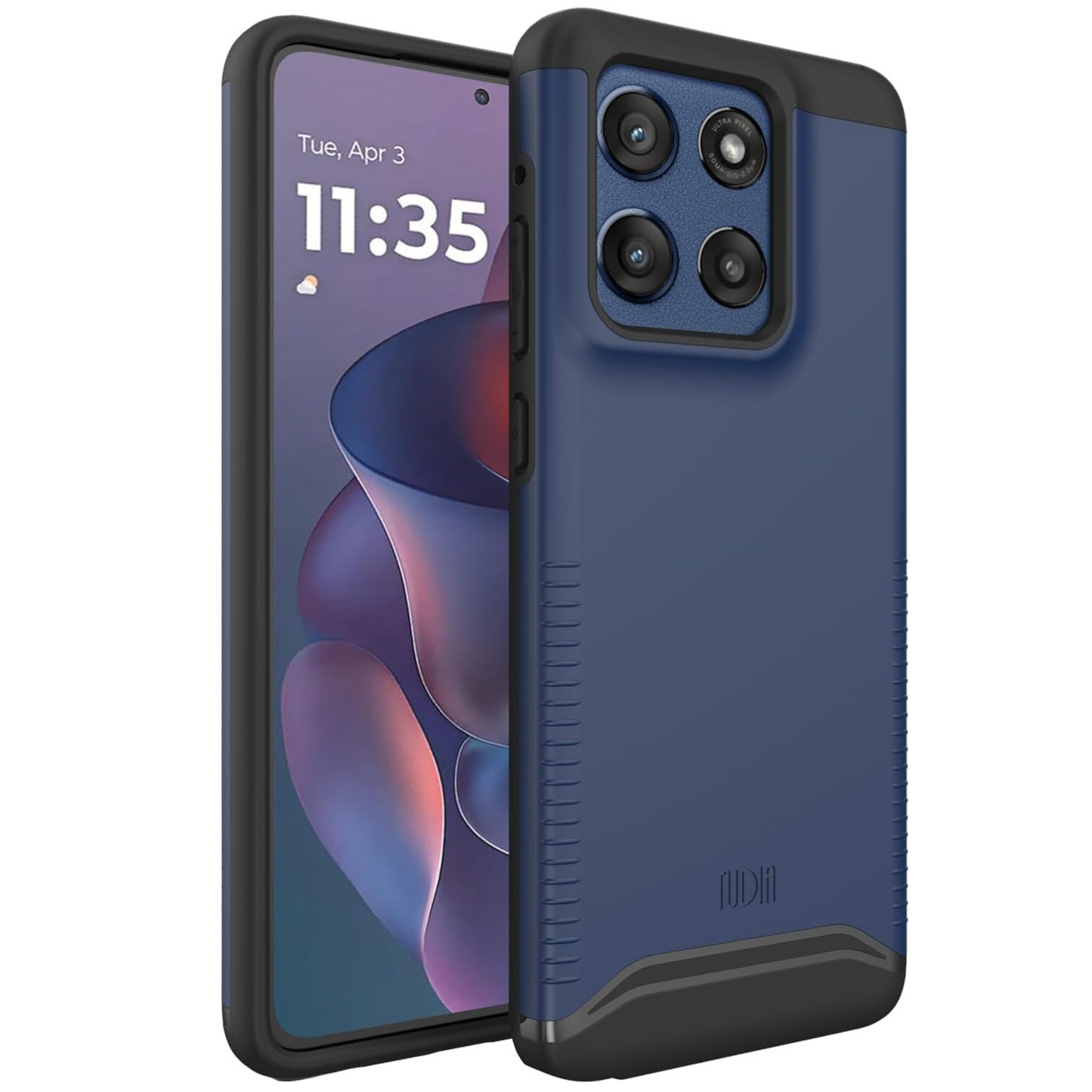 Indigo Blue TUDIA MergeGrip Case for Motorola Moto G Stylus 5G (2025) – Military Grade Protection, Raised Edges, Enhanced Grip