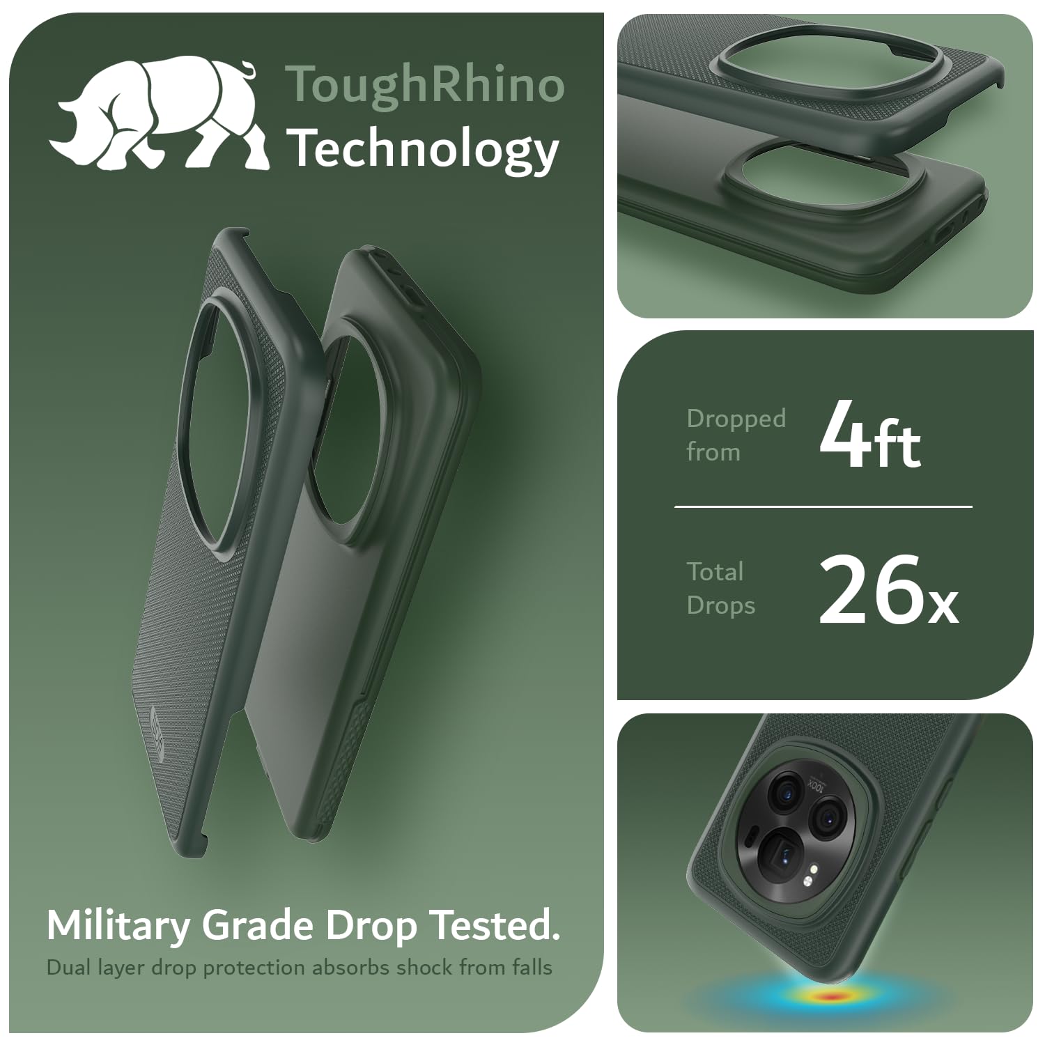 Heavy Duty TUDIA MergeGrip Case for Honor Magic 6 Pro 5G – Military Grade Drop Protection Dual-Layer Phone Cover