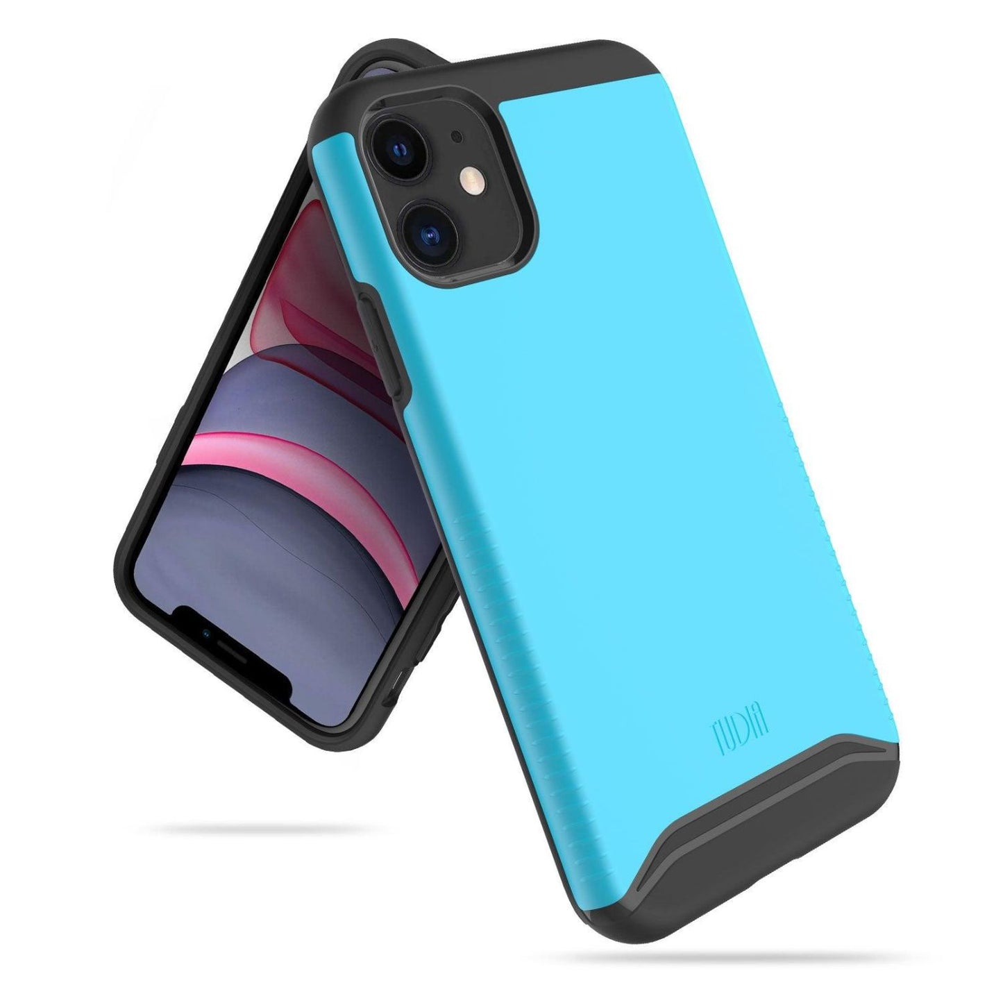 TUDIA Merge heavy-duty dual-layer case in blue for iPhone 11 (6.1"), offering rugged protection with a sleek design