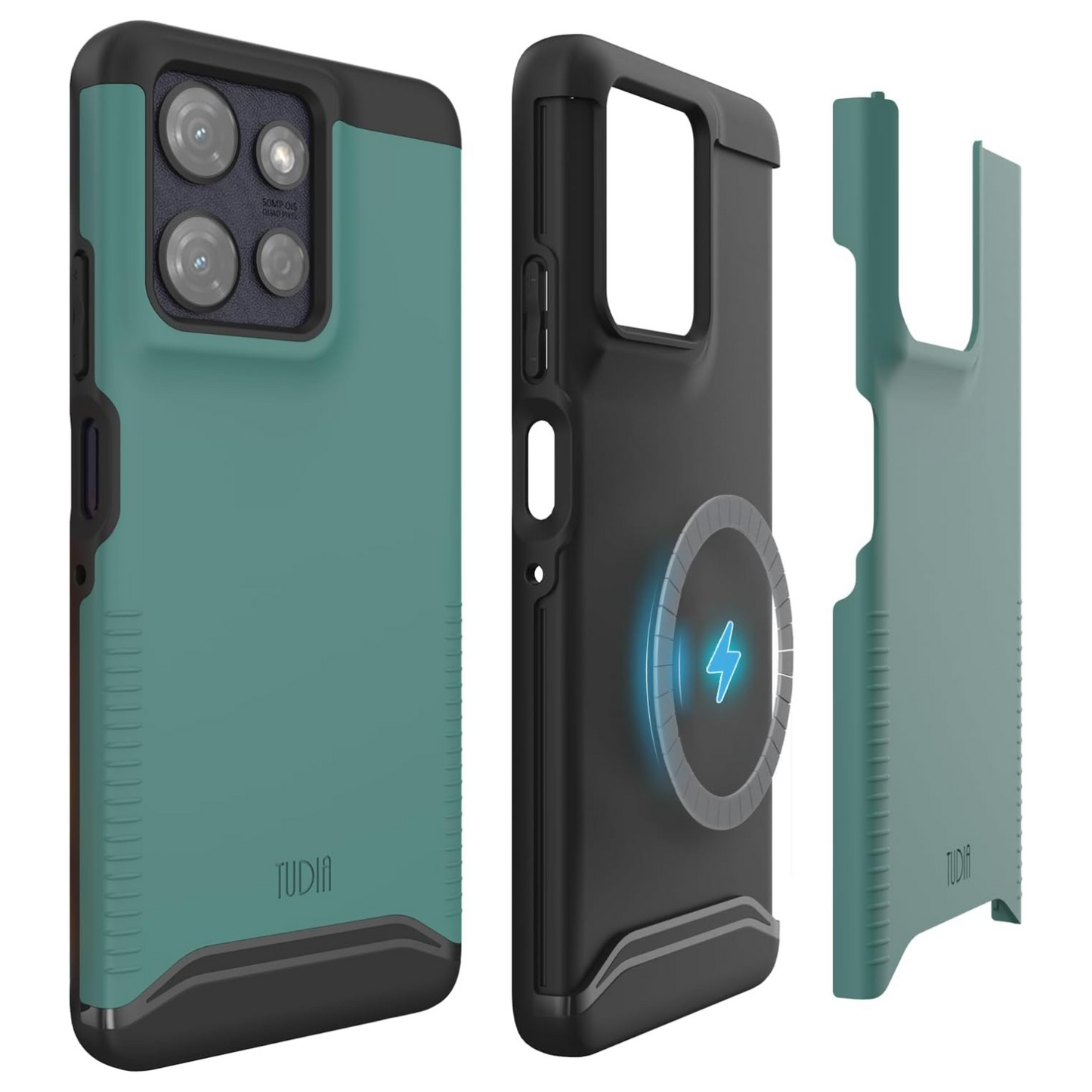TUDIA Hunter Green MagSafe Merge Case for Moto G Power 5G 2025 – Military Grade Drop Protection & Enhanced Grip