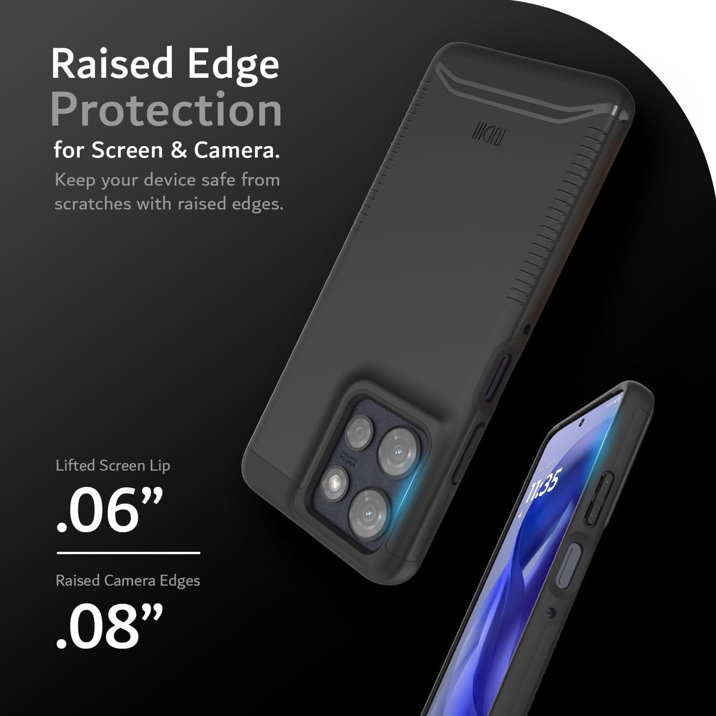 TUDIA Jet Black MagSafe Merge Case for Moto G Power 5G 2025 – Military Grade Drop Protection & Enhanced Grip