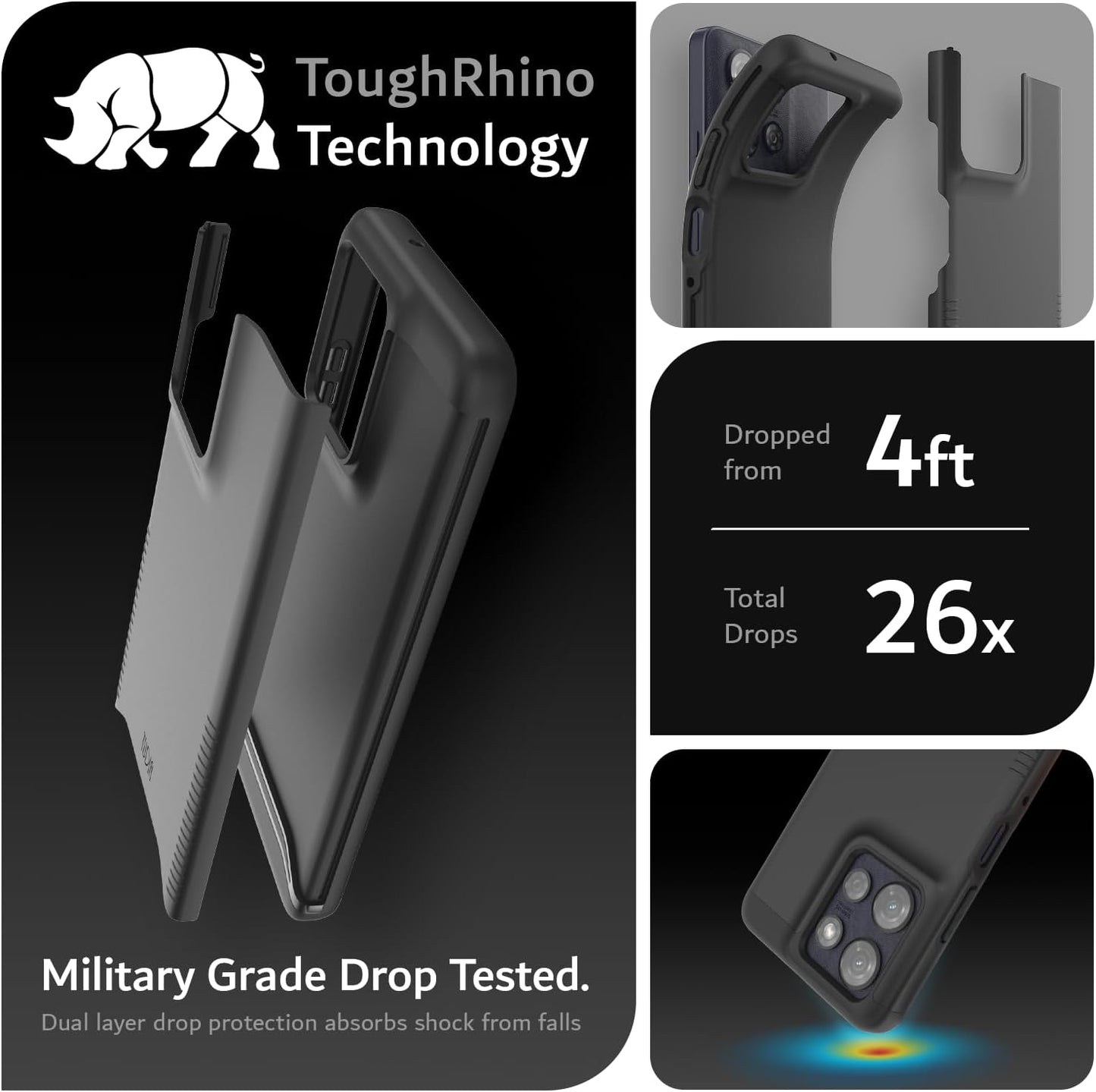 TUDIA Jet Black MagSafe Merge Case for Moto G Power 5G 2025 – Military Grade Drop Protection & Enhanced Grip