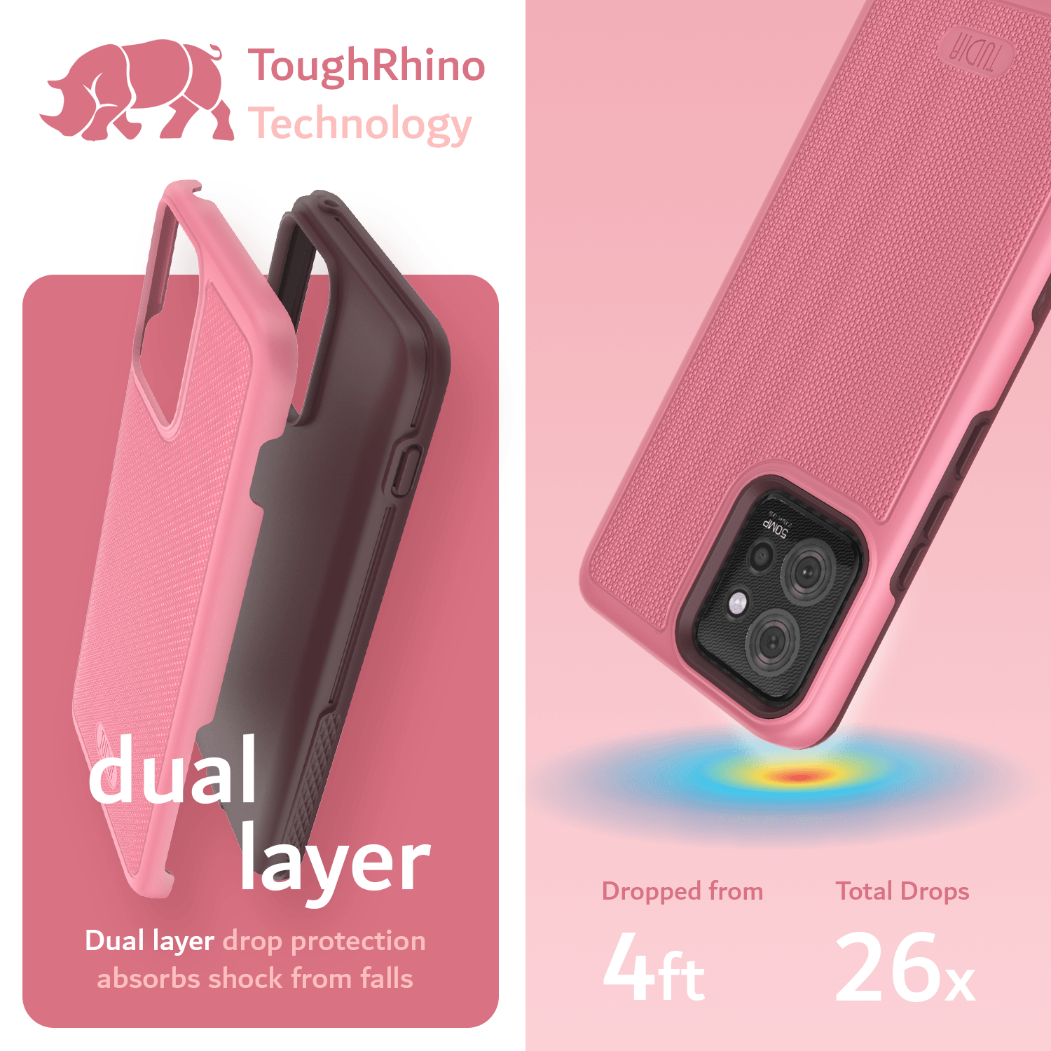 TUDIA DualShield MergeGrip Case for Motorola ThinkPhone – Rugged Heavy Duty Protective Cover