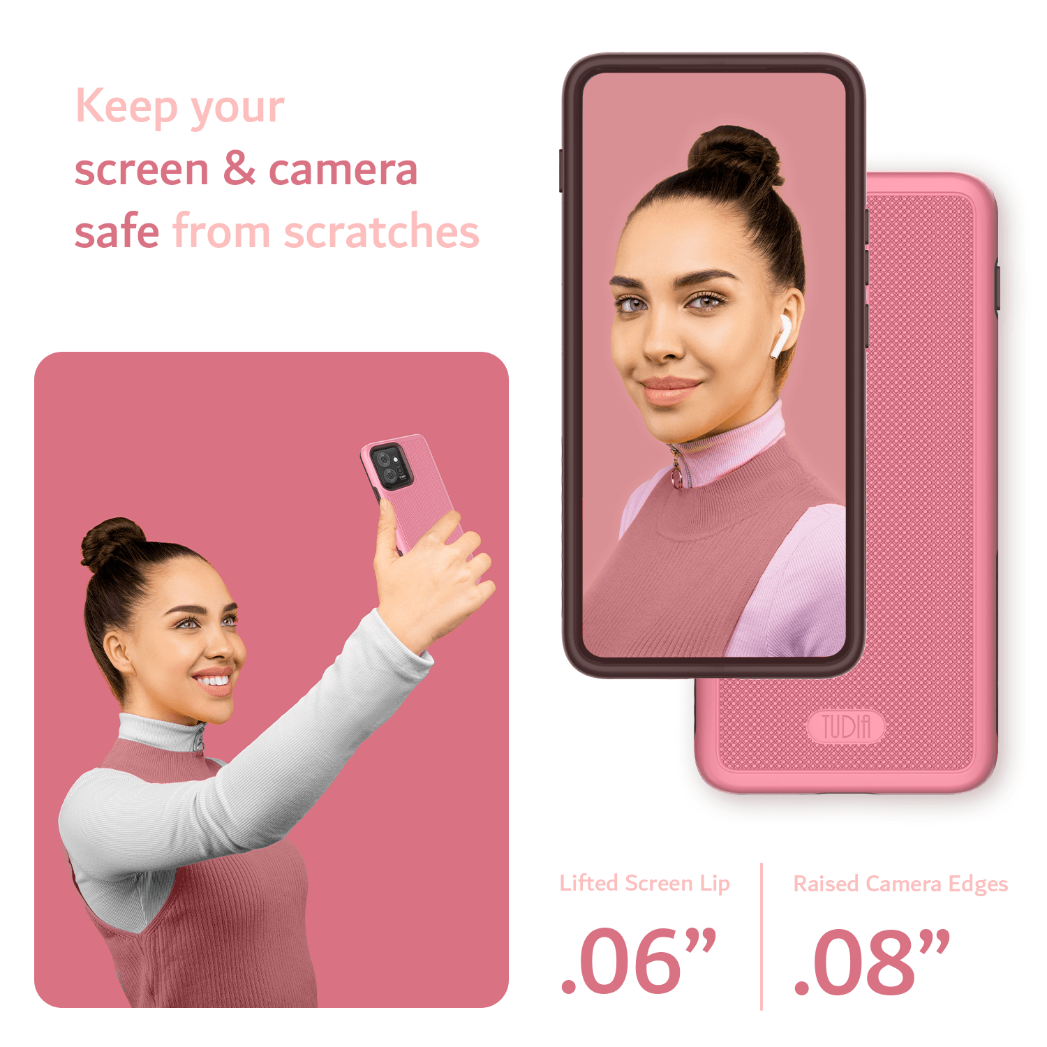 TUDIA Motorola ThinkPhone MergeGrip Series Case – Heavy Duty DualShield Cover with Screen & Camera Protection