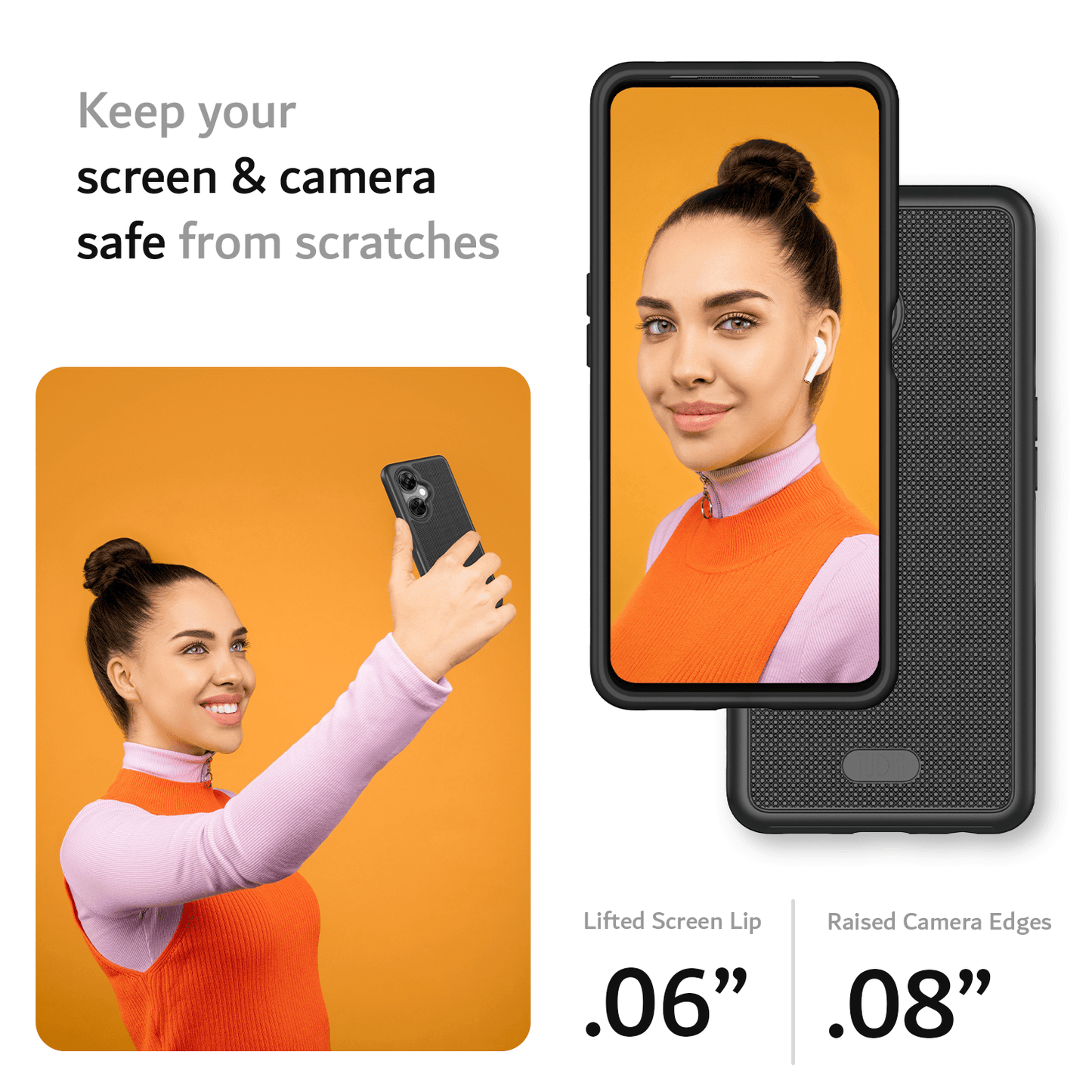 TUDIA OnePlus Nord N30 5G MergeGrip Series Case with DualShield Protection – Scratch-Resistant Cover for Screen and Camera