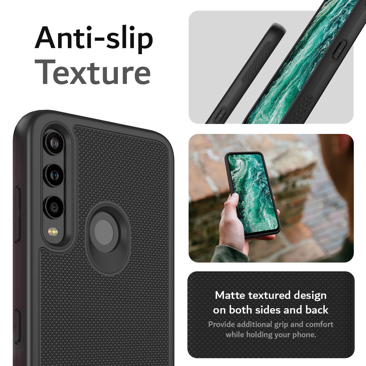 TUDIA MergeGrip Heavy Duty DualShield Case for Orbic Myra 5G UW – Shockproof Dual Layer with Anti-Slip Grip