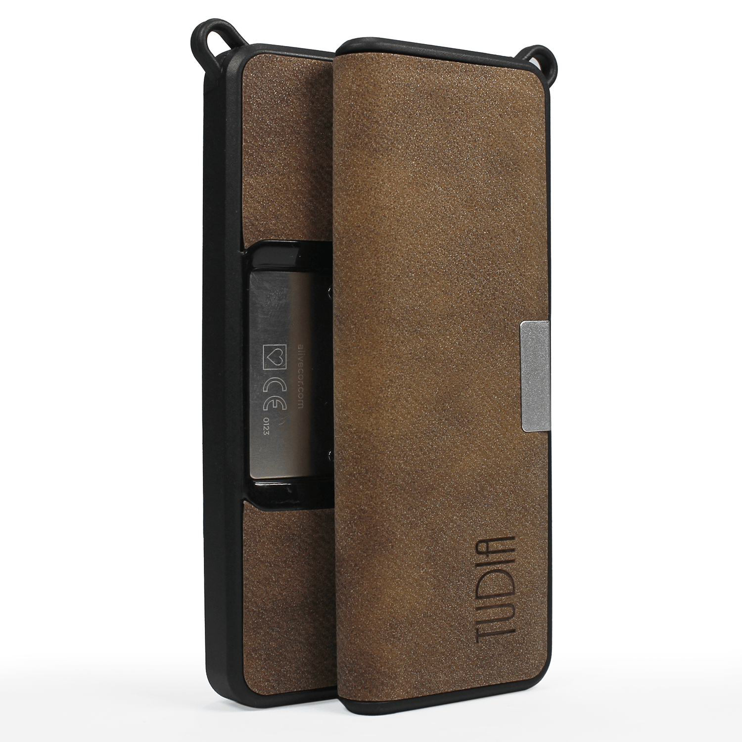 Slim-Fit Heavy Duty Leather Case for AliveCor Kardia Mobile 6L Heart Monitor - TUDIA Products