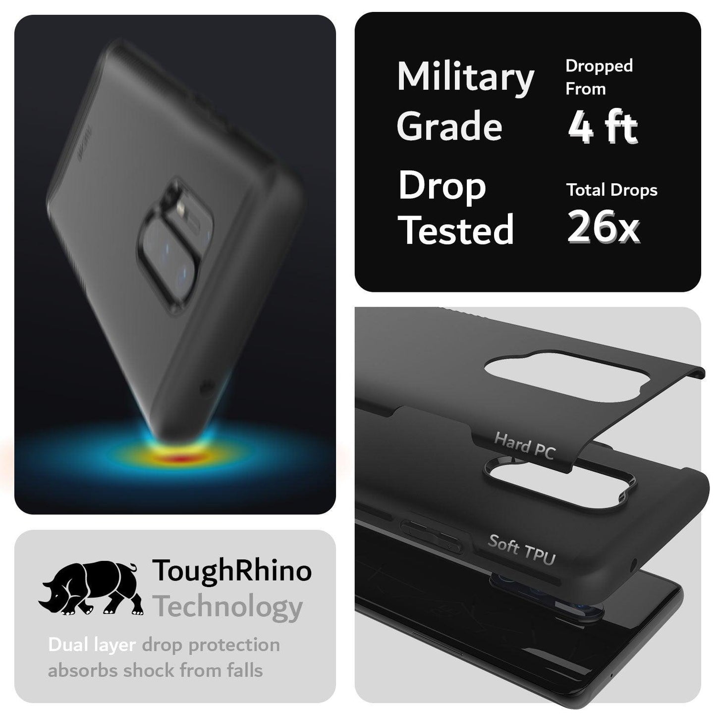 V2 OnePlus 8 Pro heavy duty case MERGE with dual layer military grade protection and drop tested design for maximum phone safety