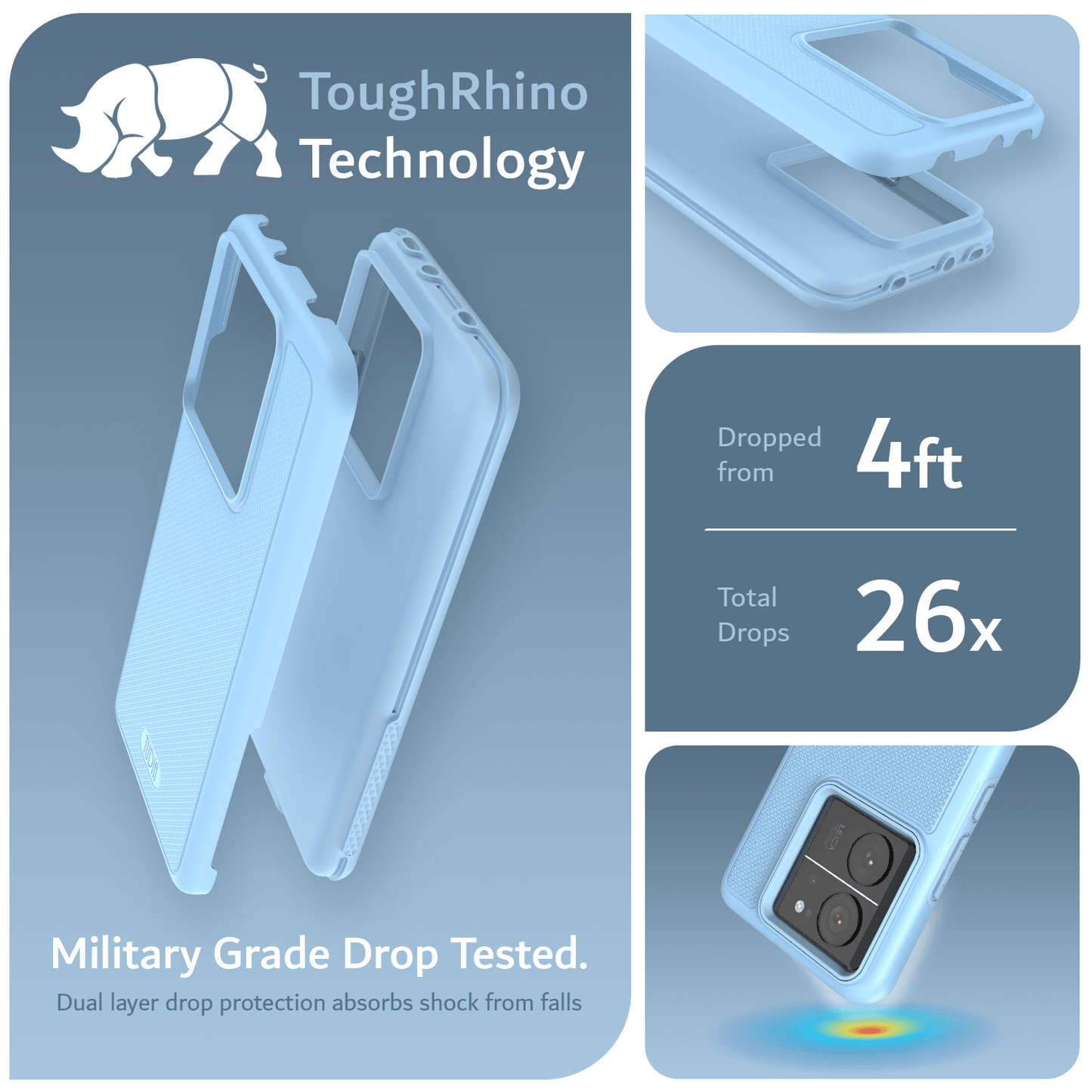 Xiaomi 13T Pro case with MergeGrip DualShield military-grade heavy duty protection, shockproof and drop tested slim phone cover