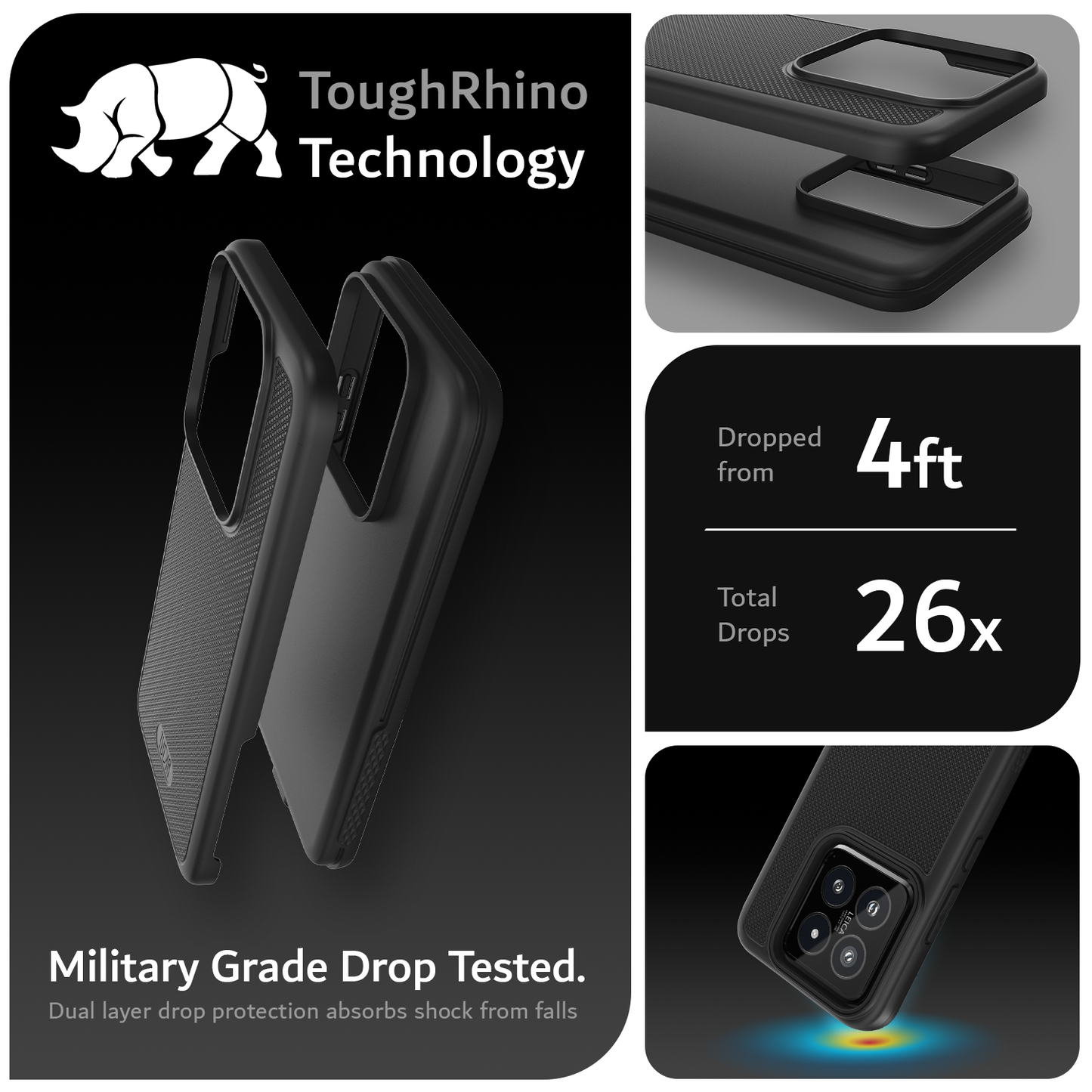Heavy Duty MergeGrip Case with MagSafe for Xiaomi 14 5G (2024) – Shockproof, Military Grade Drop Protection, Slim Rugged Design