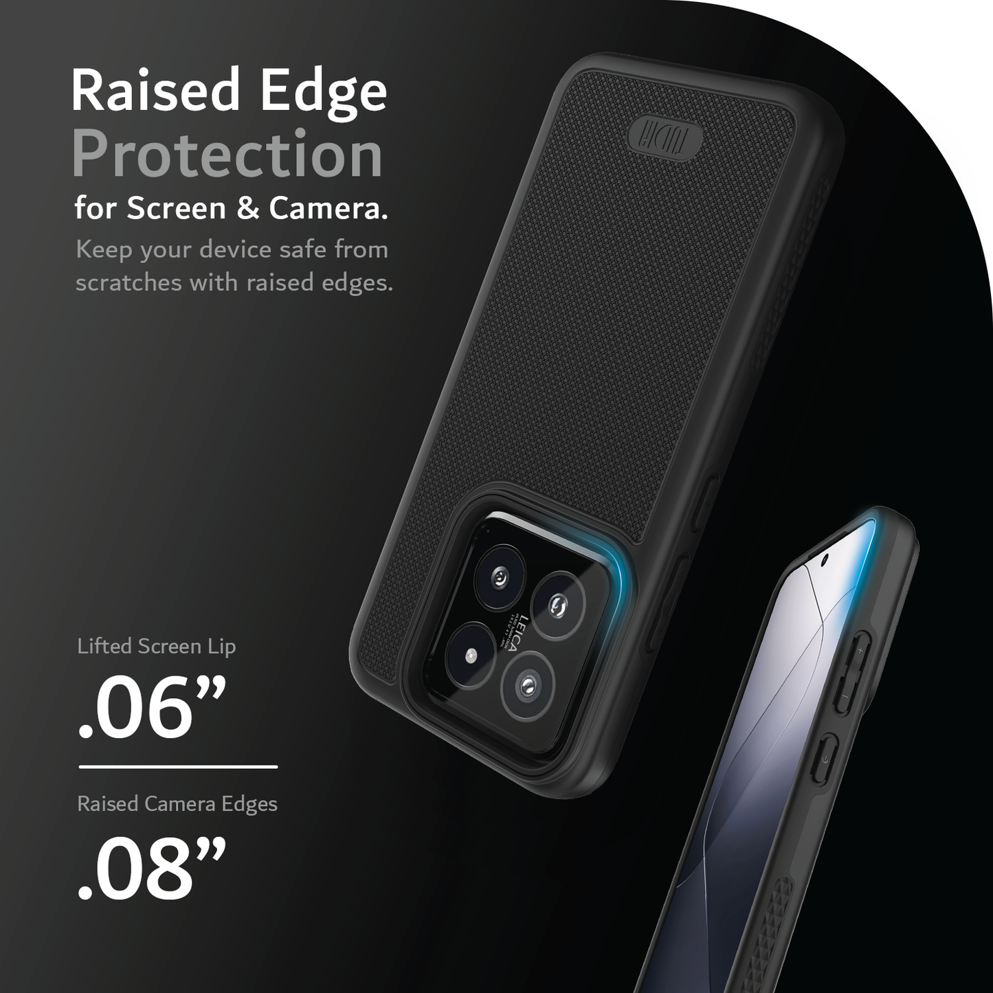 Xiaomi 14 5G Case 2024 – MergeGrip MagSafe-Compatible Shockproof Cover with Raised Edges for Screen and Camera Protection
