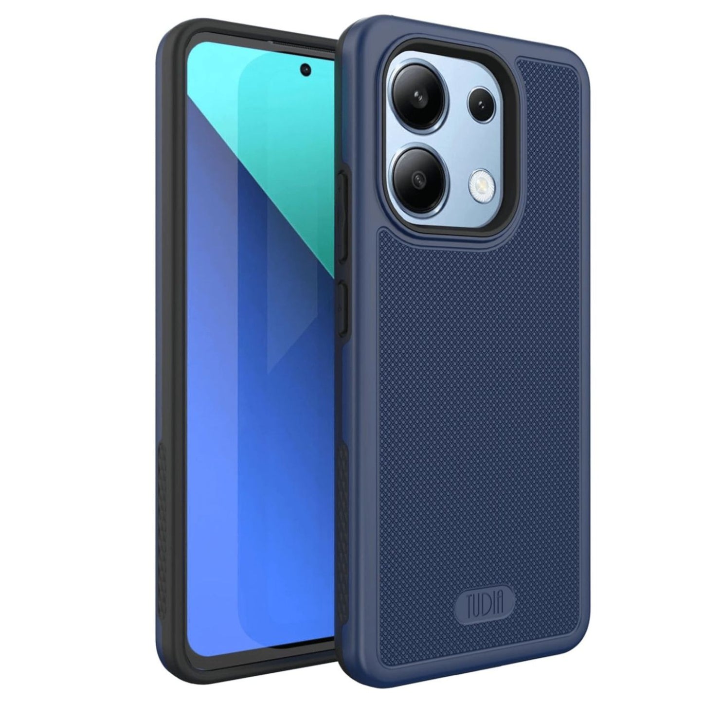 Indigo Blue MergeGrip Heavy Duty DualShield Case for Xiaomi Redmi Note 13 4G (2024) – Rugged Shockproof Protective Cover